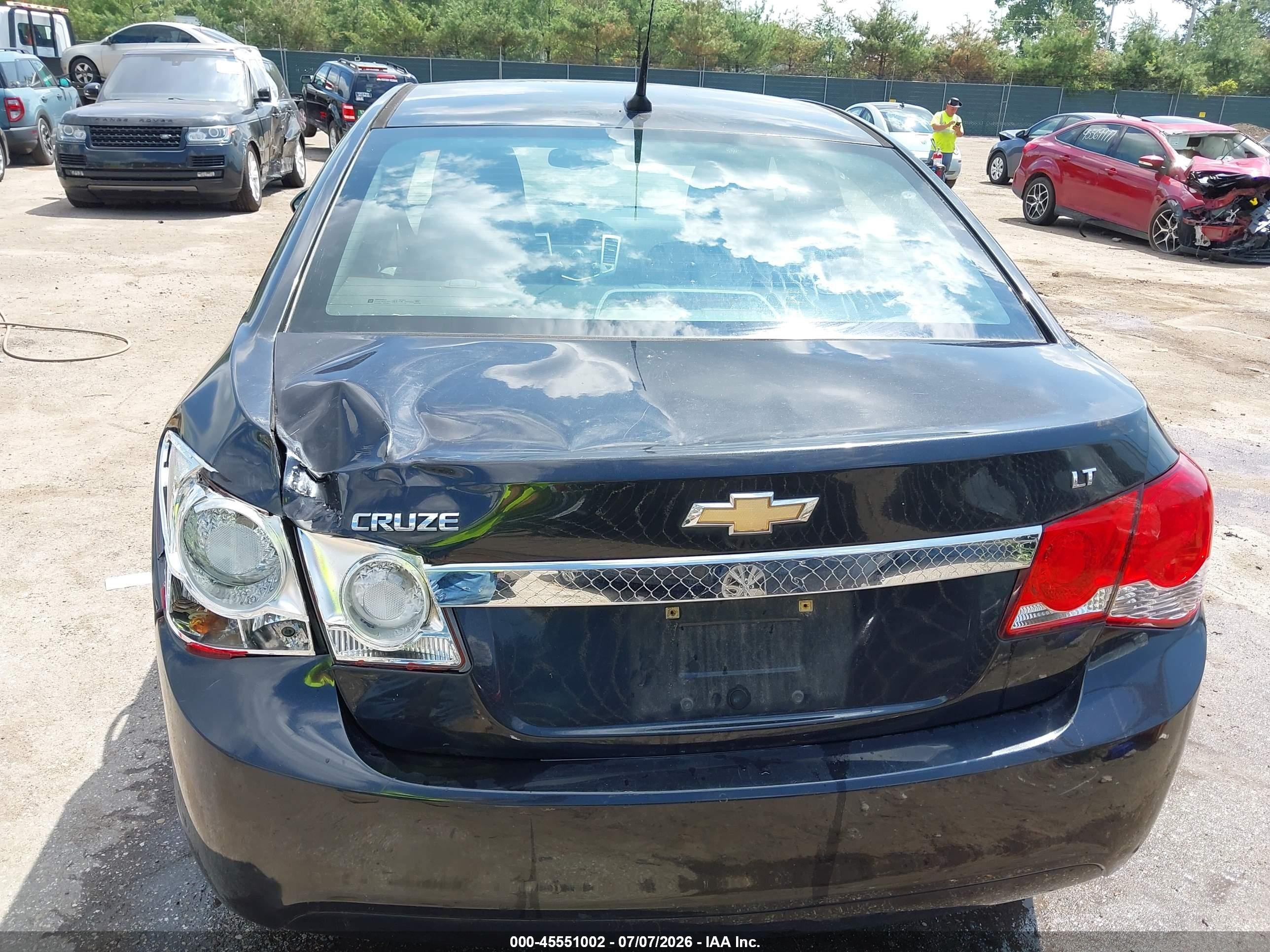 2014 Chevrolet Cruze 1lt Auto Black vin: 1G1PC5SB5E7460182