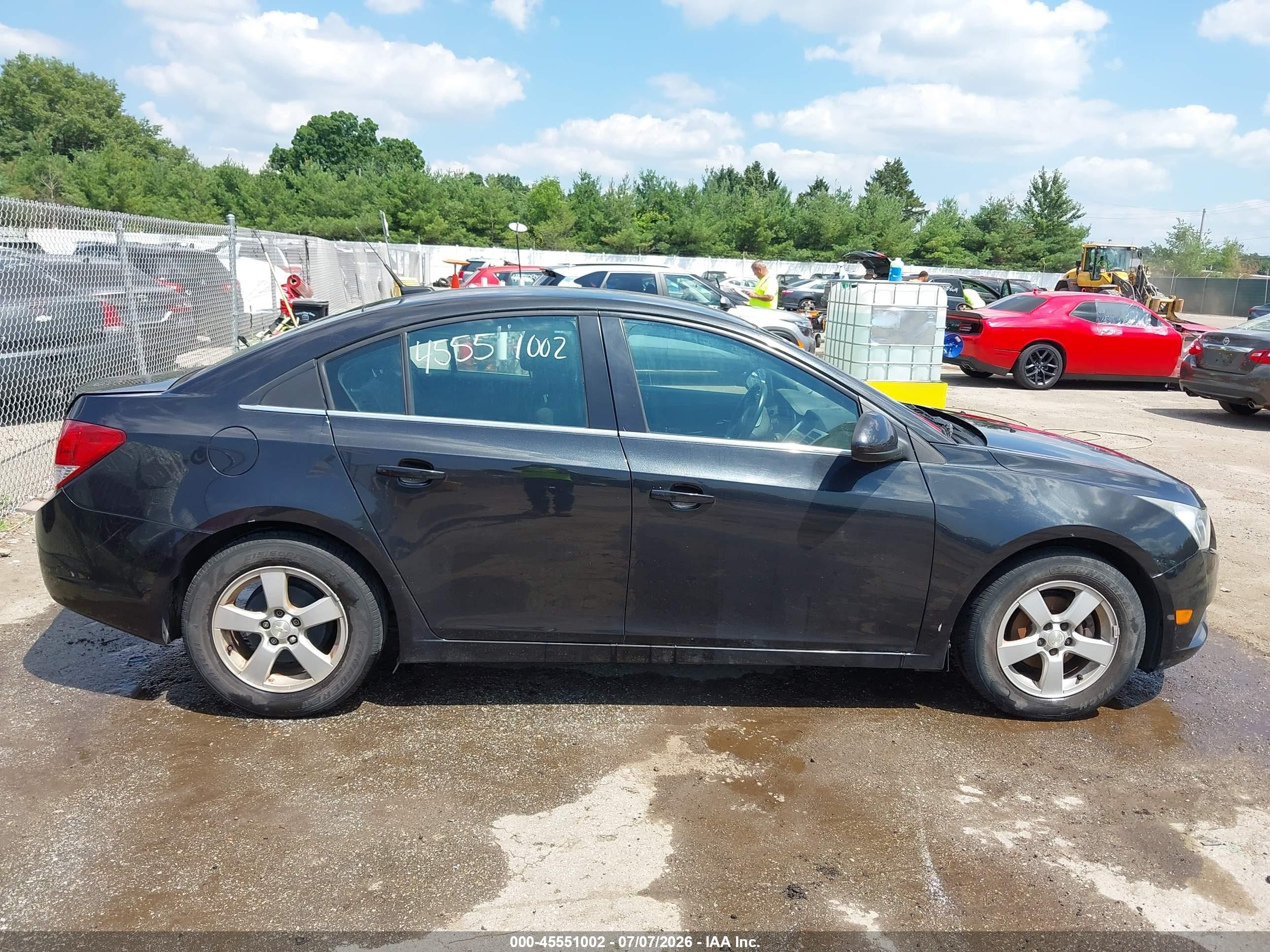 2014 Chevrolet Cruze 1lt Auto Black vin: 1G1PC5SB5E7460182