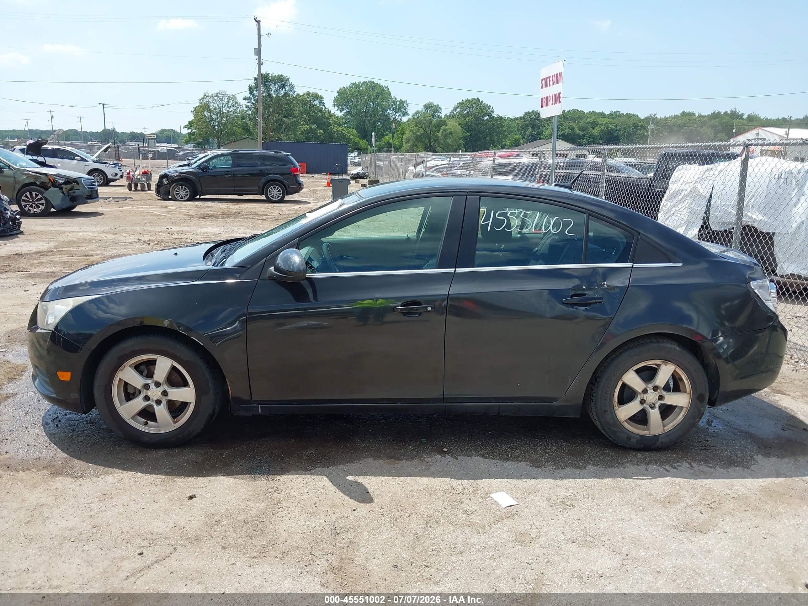 2014 Chevrolet Cruze 1lt Auto Black vin: 1G1PC5SB5E7460182
