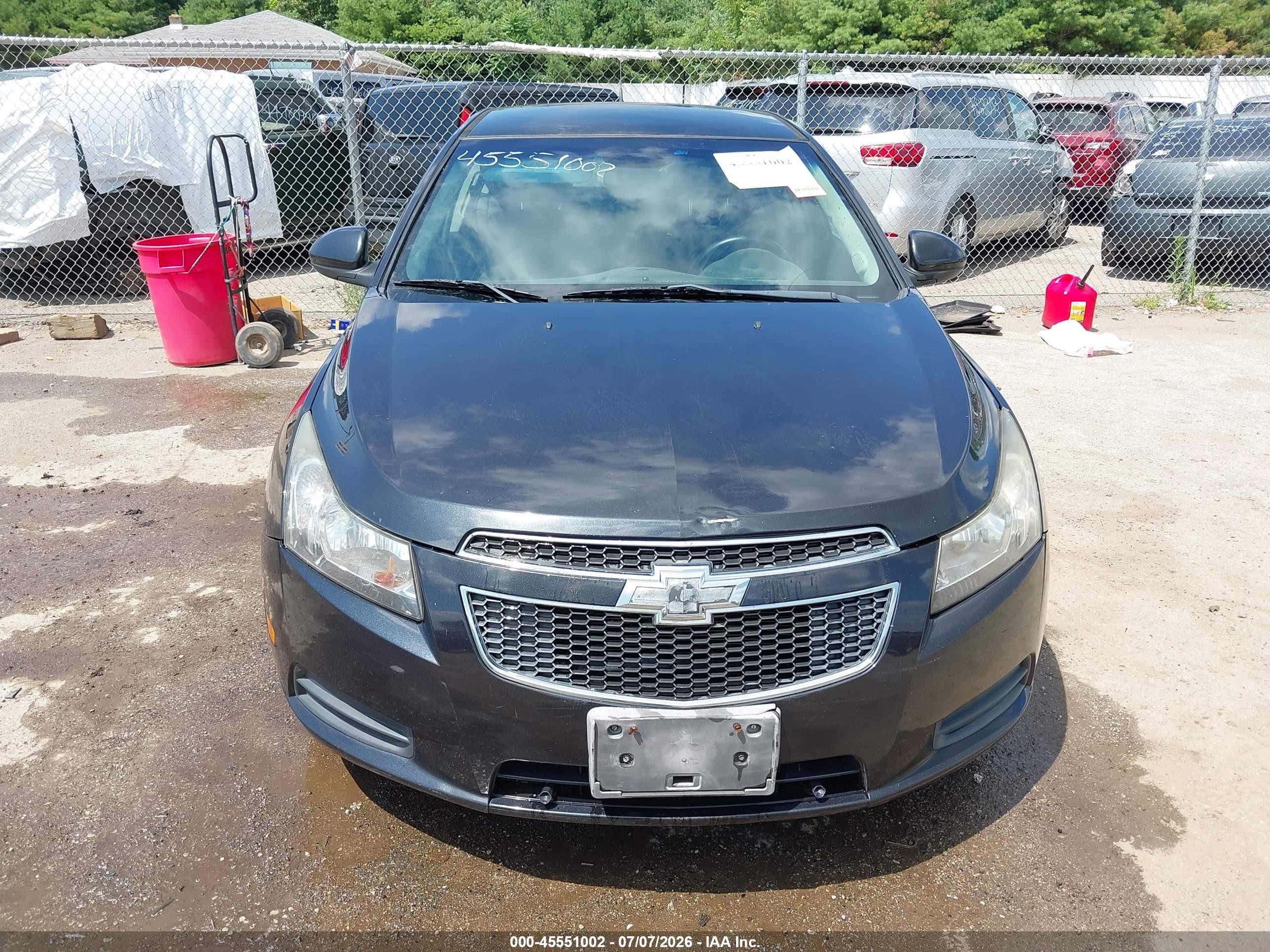 2014 Chevrolet Cruze 1lt Auto Black vin: 1G1PC5SB5E7460182