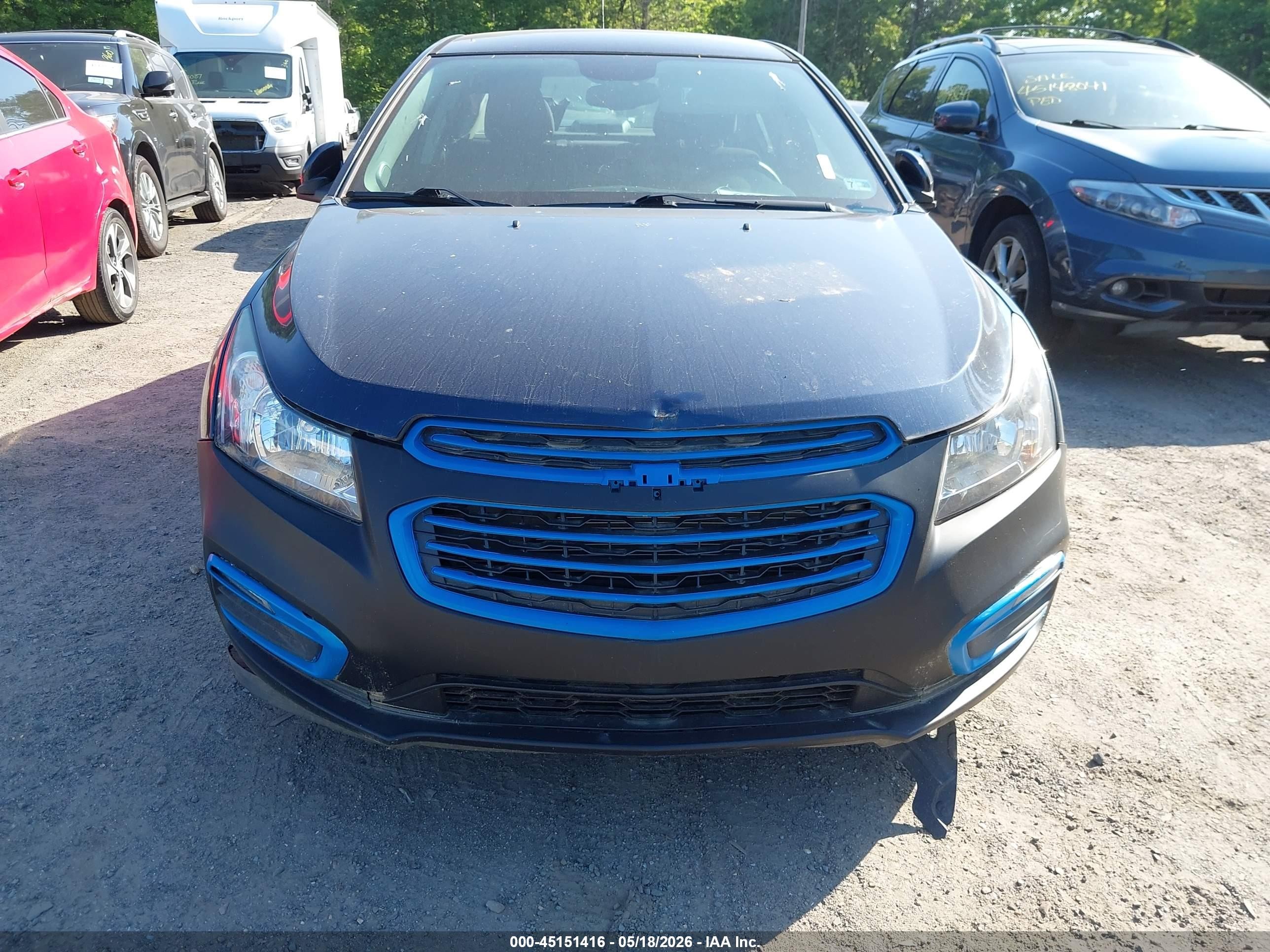 2015 Chevrolet Cruze 1lt Auto Blue vin: 1G1PC5SB5F7120872