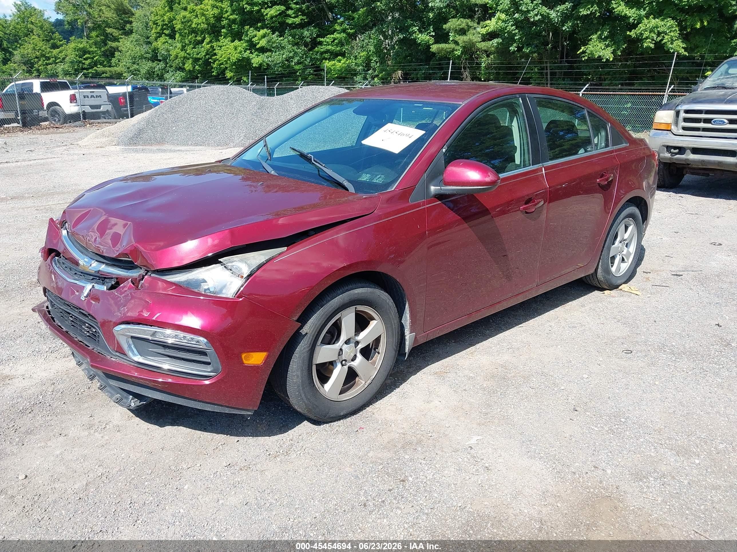 2015 Chevrolet Cruze 1lt Auto Red vin: 1G1PC5SB5F7124632