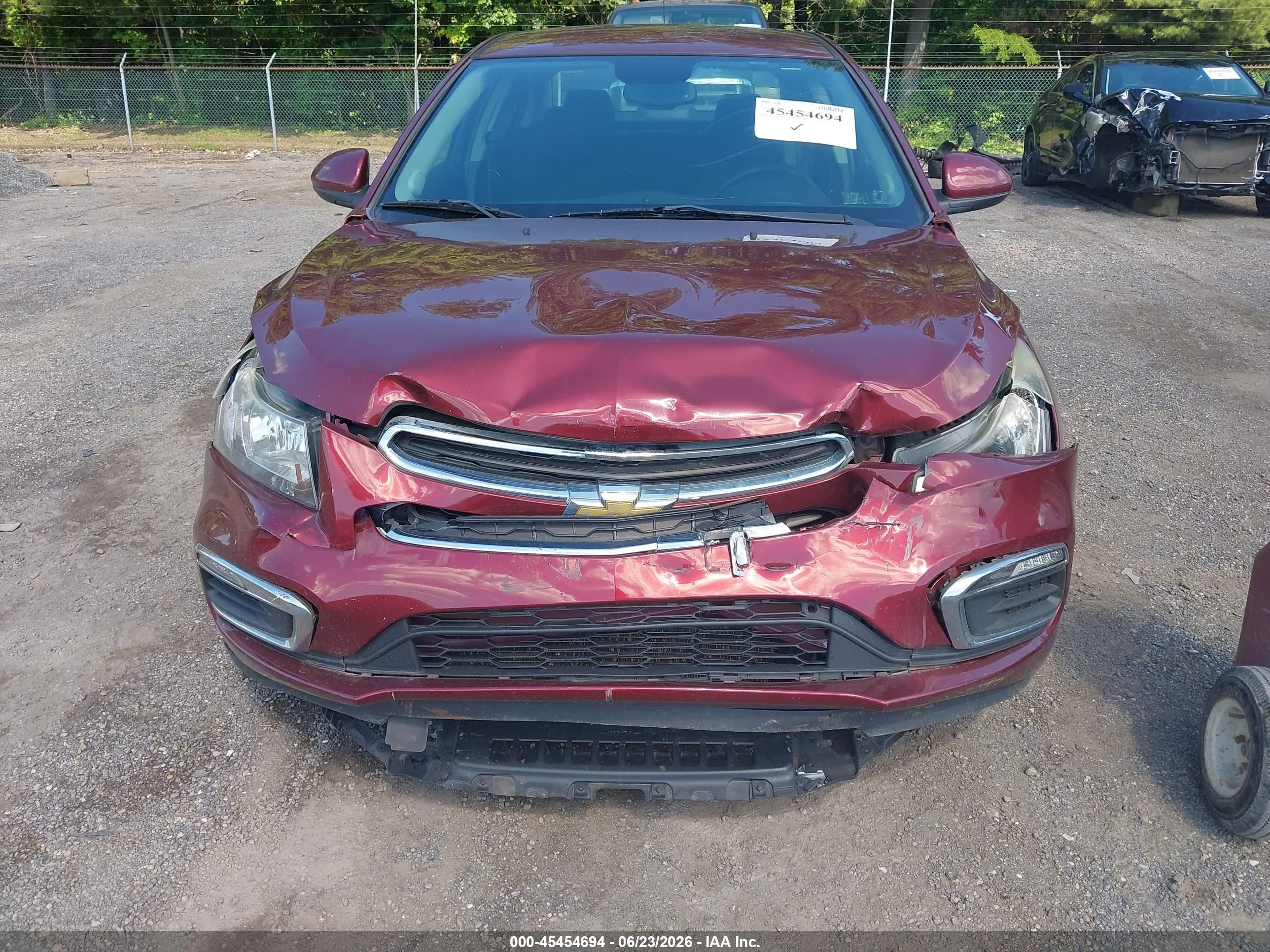 2015 Chevrolet Cruze 1lt Auto Red vin: 1G1PC5SB5F7124632