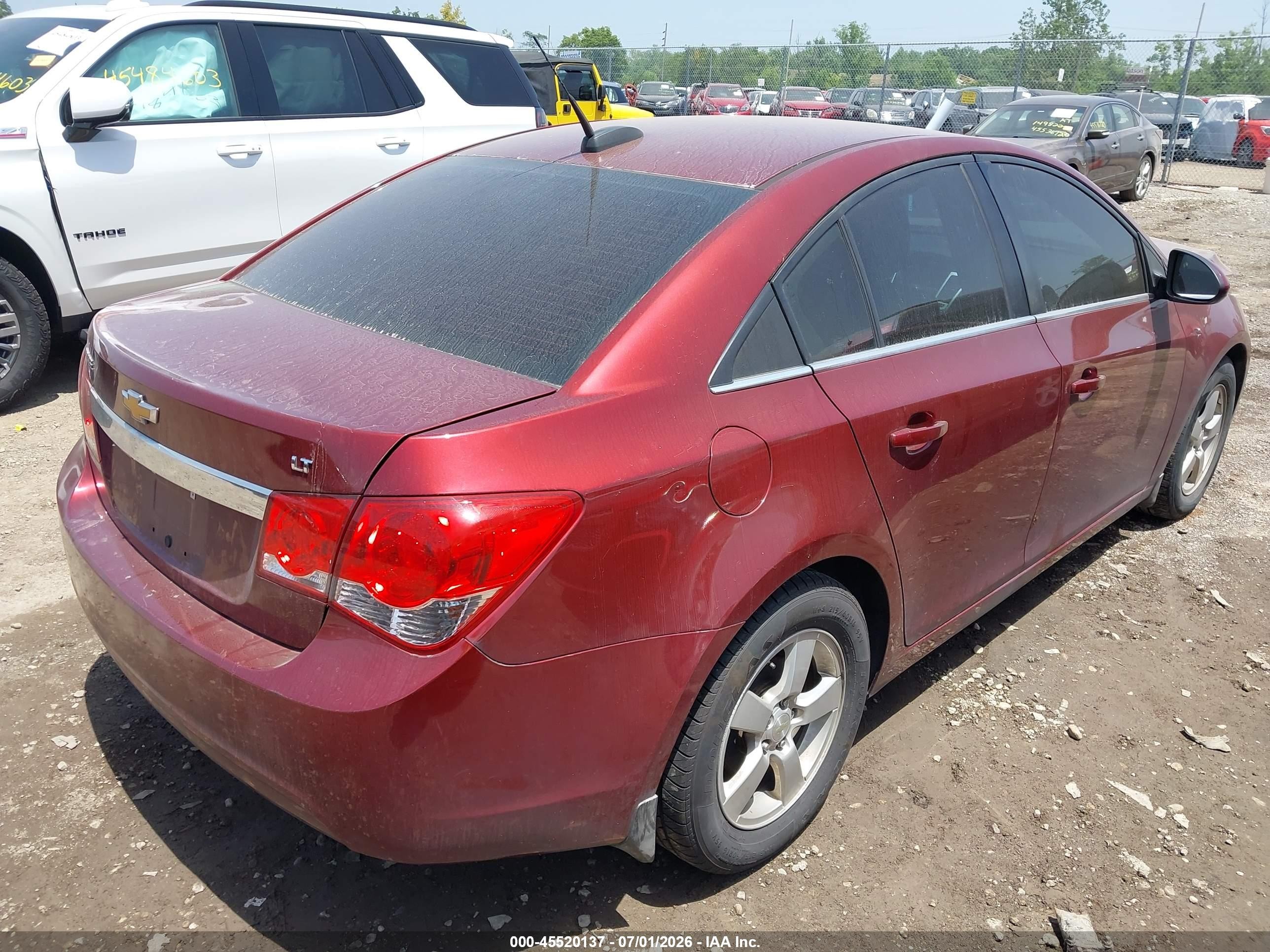 2015 Chevrolet Cruze 1lt Auto Maroon vin: 1G1PC5SB5F7137591