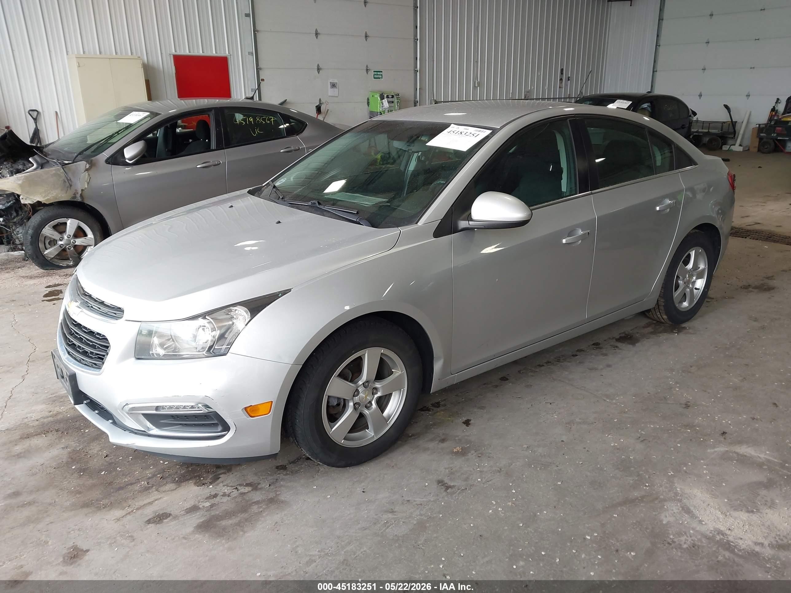 2015 Chevrolet Cruze 1lt Auto Silver vin: 1G1PC5SB5F7145741