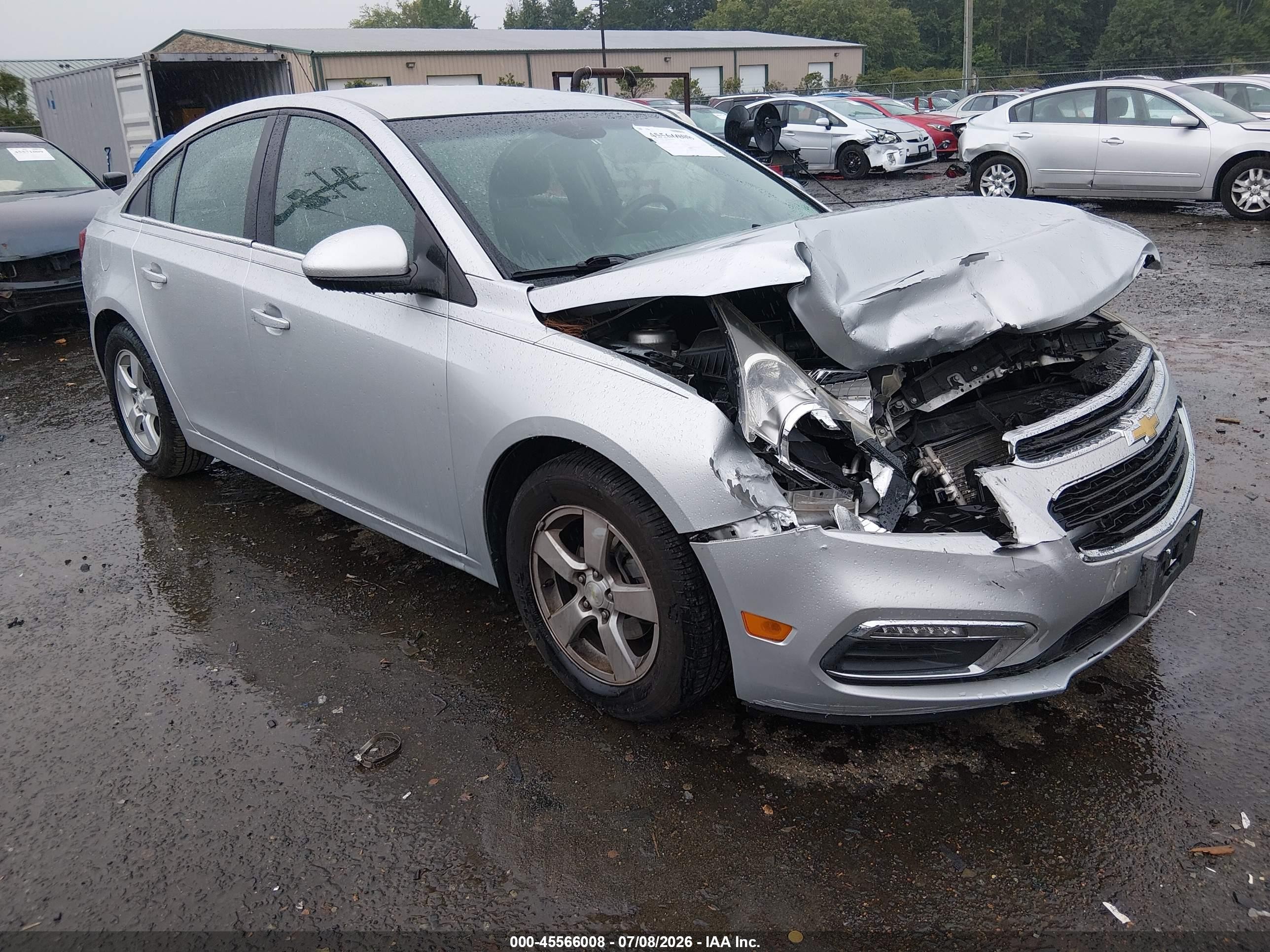 2015 Chevrolet Cruze 1lt Auto Серебряный vin: 1G1PC5SB5F7145934