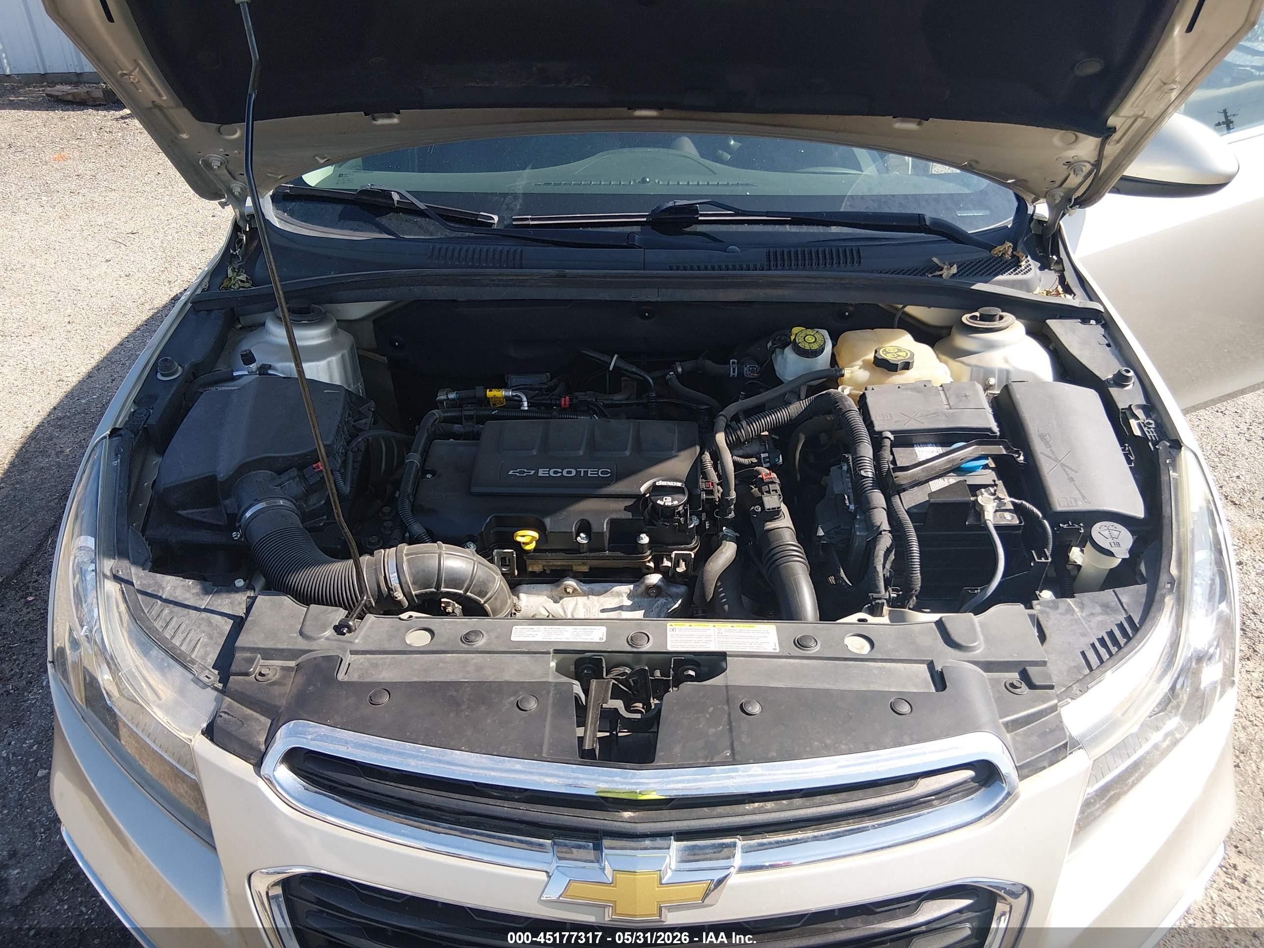 2015 Chevrolet Cruze 1lt Auto Серебряный vin: 1G1PC5SB5F7152205