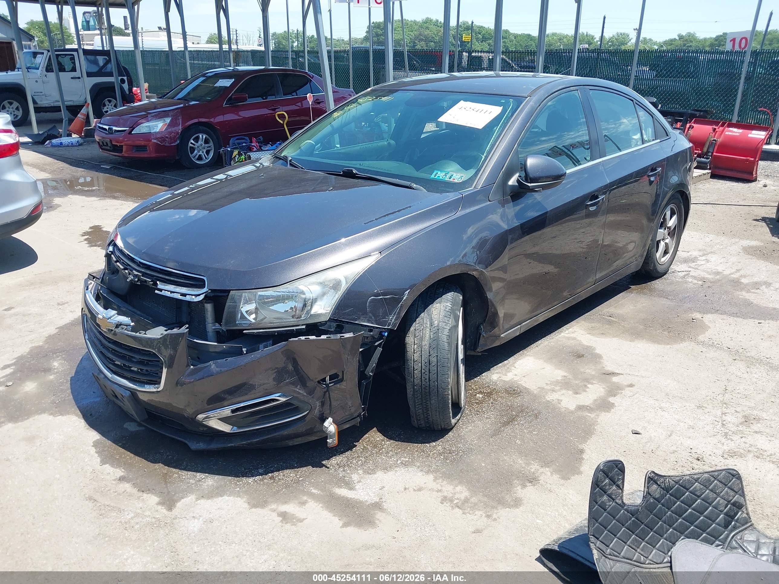 2015 Chevrolet Cruze 1lt Auto Gray vin: 1G1PC5SB5F7153936