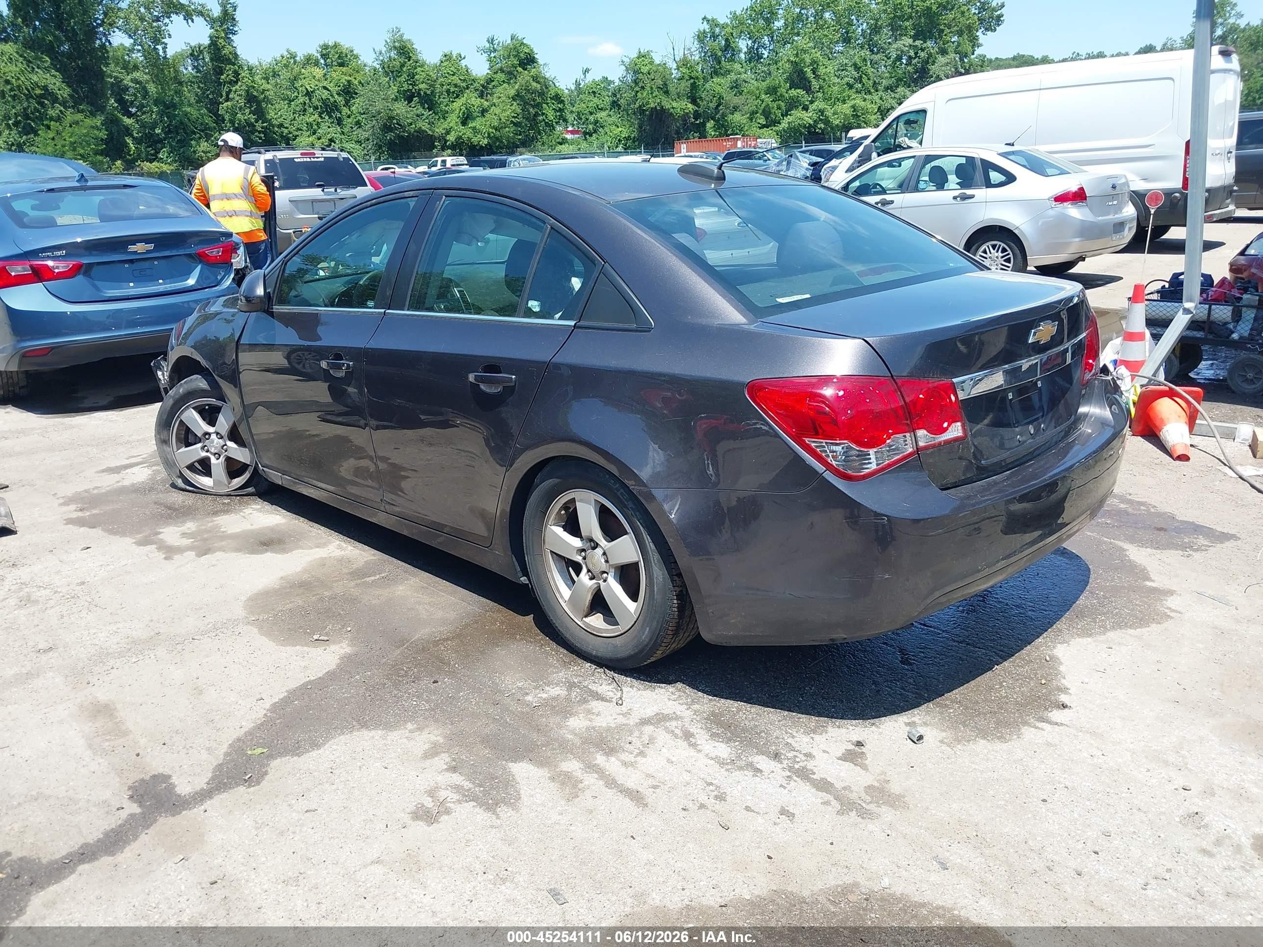 2015 Chevrolet Cruze 1lt Auto Gray vin: 1G1PC5SB5F7153936