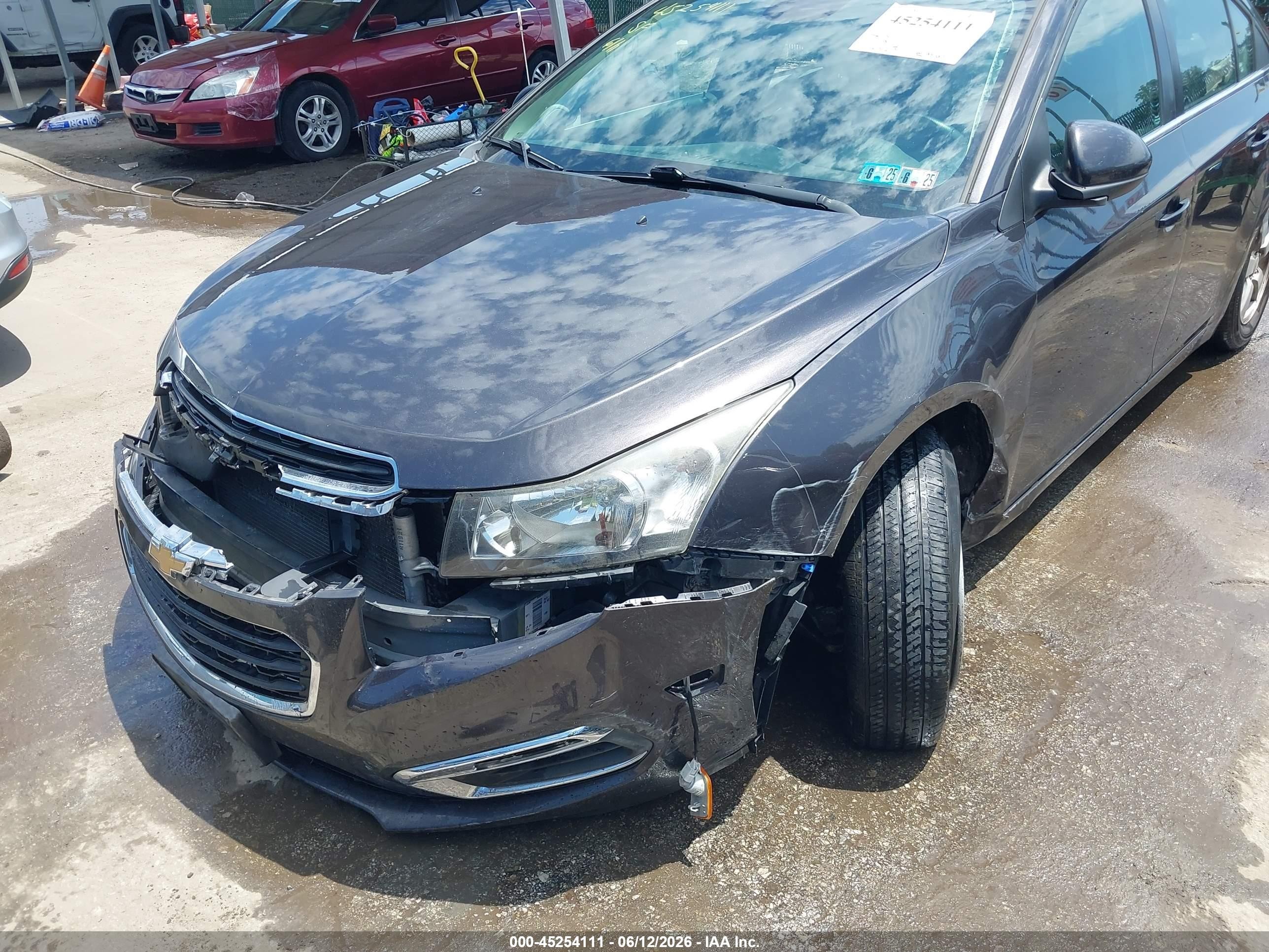 2015 Chevrolet Cruze 1lt Auto Gray vin: 1G1PC5SB5F7153936