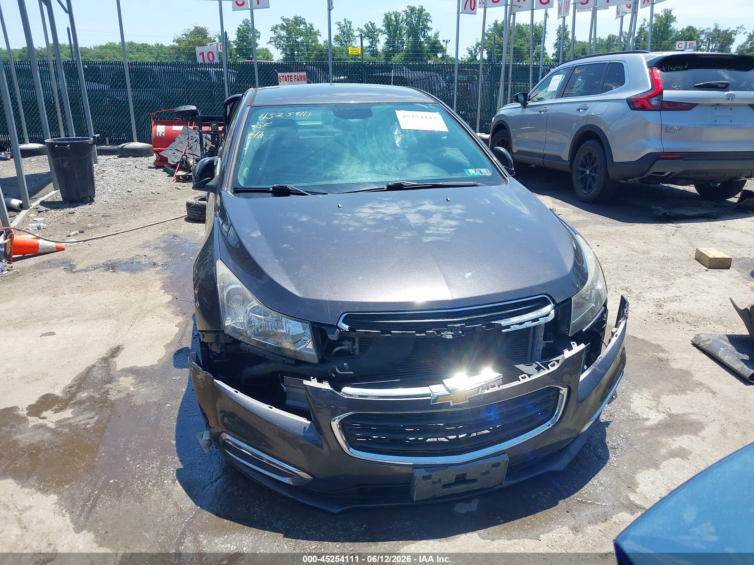 2015 Chevrolet Cruze 1lt Auto Gray vin: 1G1PC5SB5F7153936