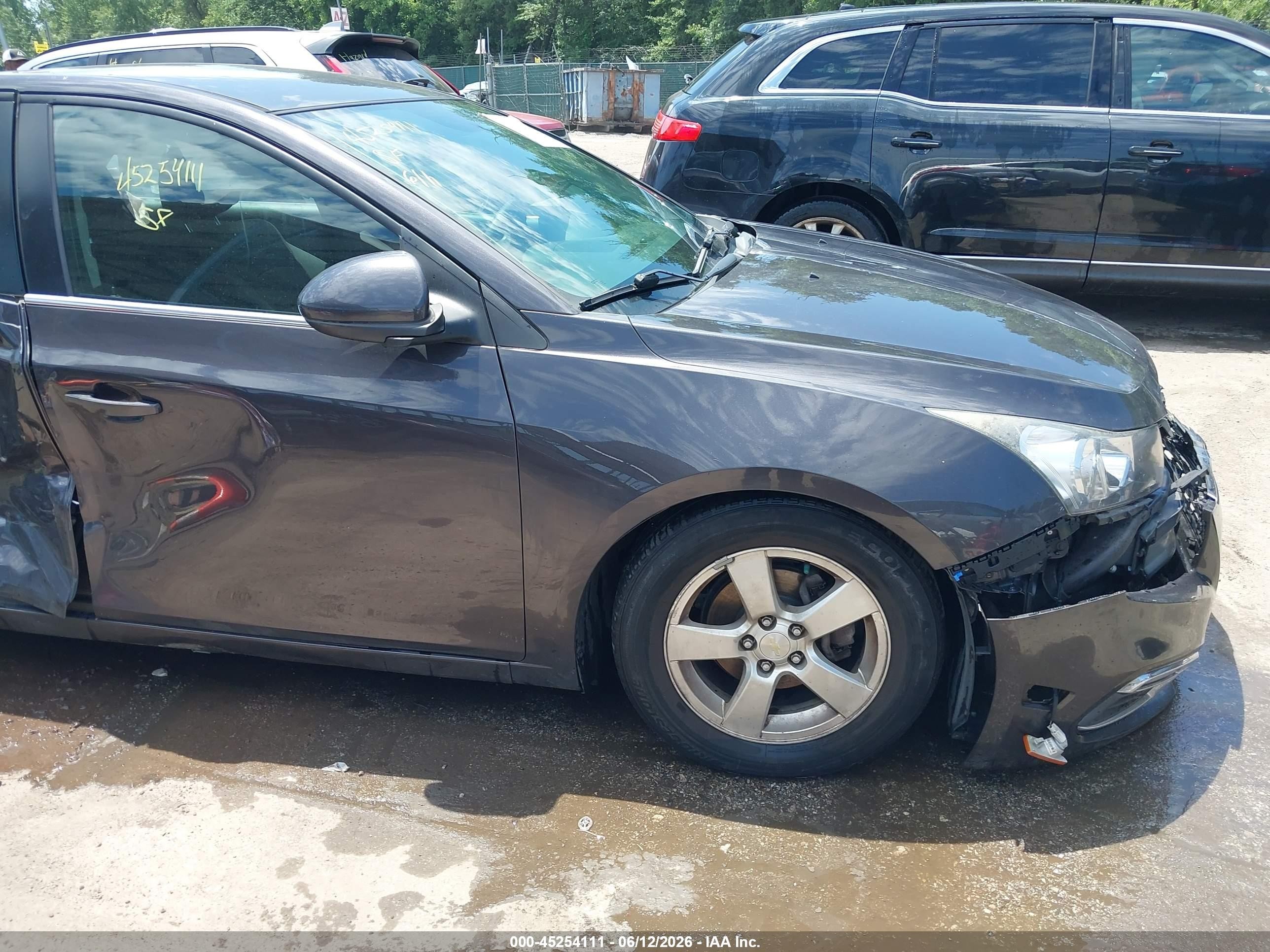 2015 Chevrolet Cruze 1lt Auto Gray vin: 1G1PC5SB5F7153936