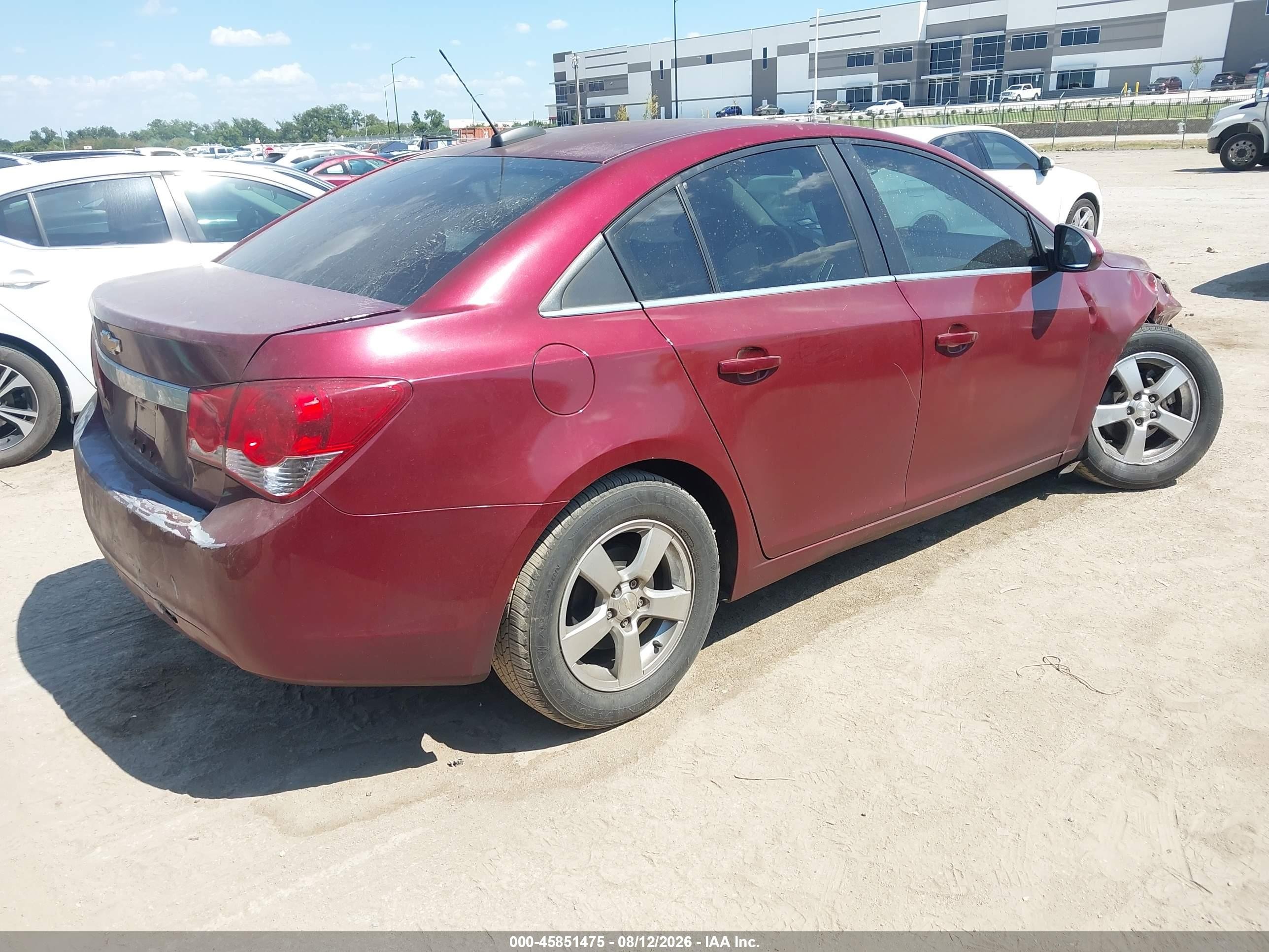 2015 Chevrolet Cruze 1lt Auto Red vin: 1G1PC5SB5F7162507