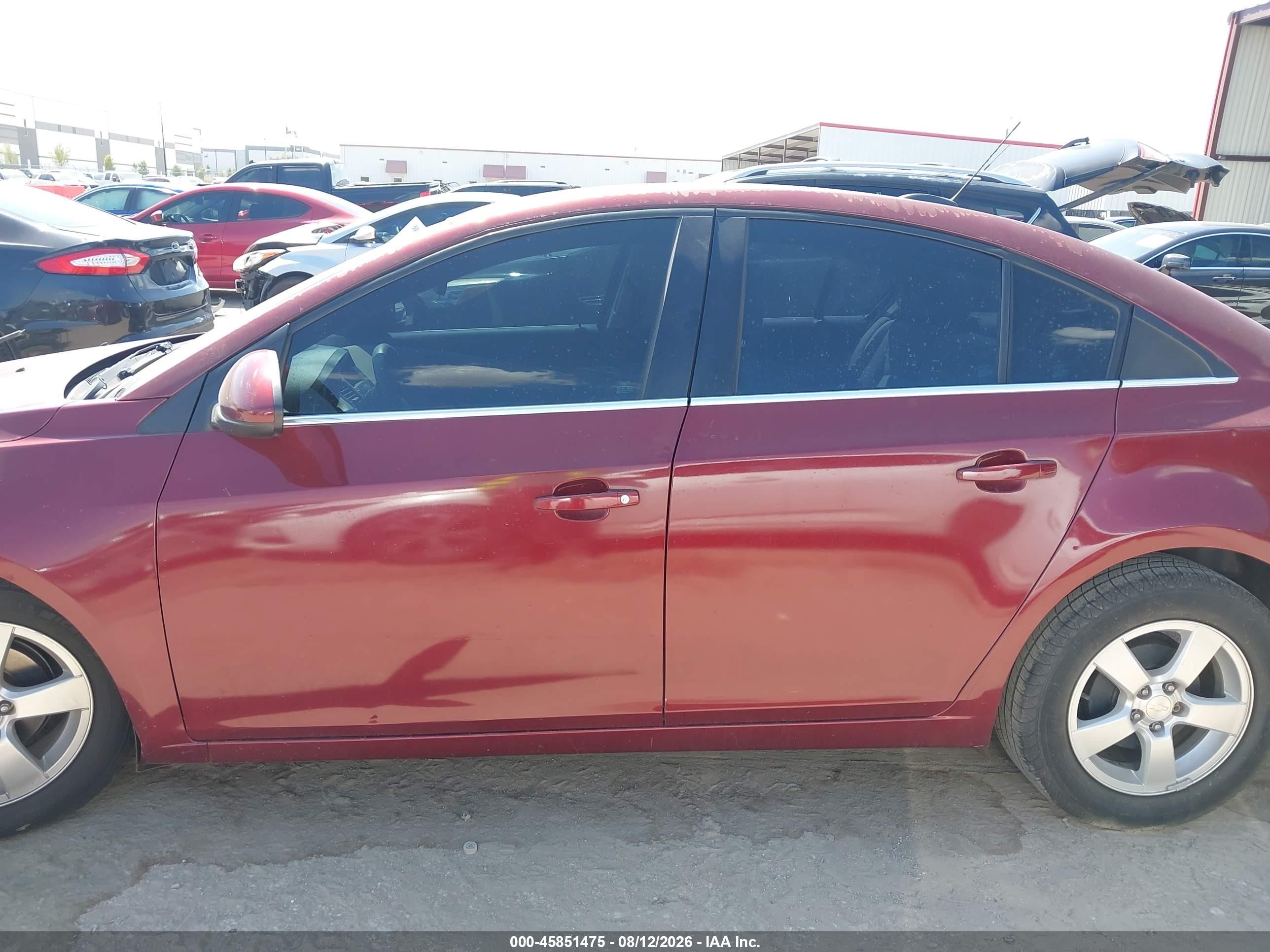 2015 Chevrolet Cruze 1lt Auto Red vin: 1G1PC5SB5F7162507