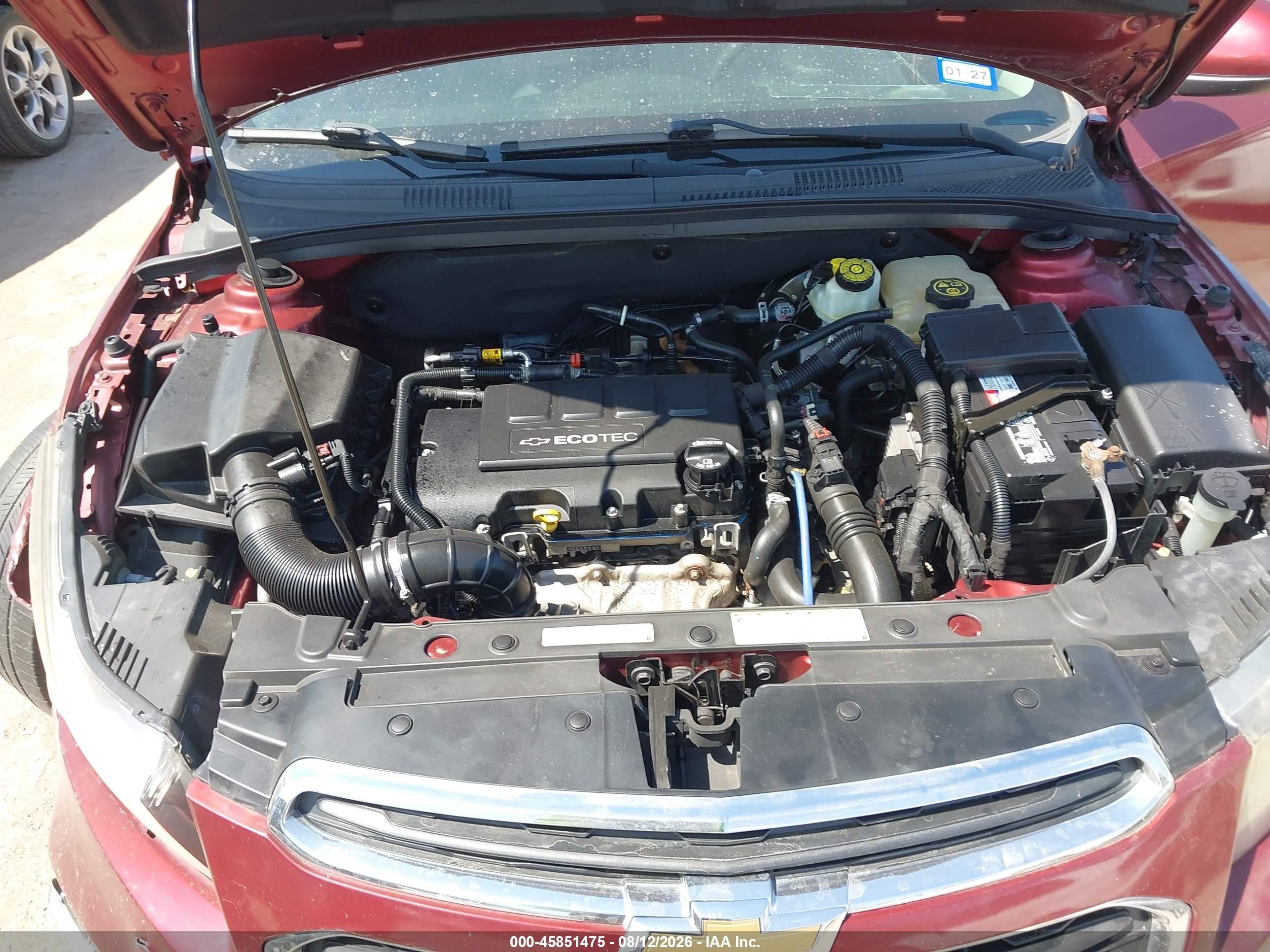 2015 Chevrolet Cruze 1lt Auto Red vin: 1G1PC5SB5F7162507