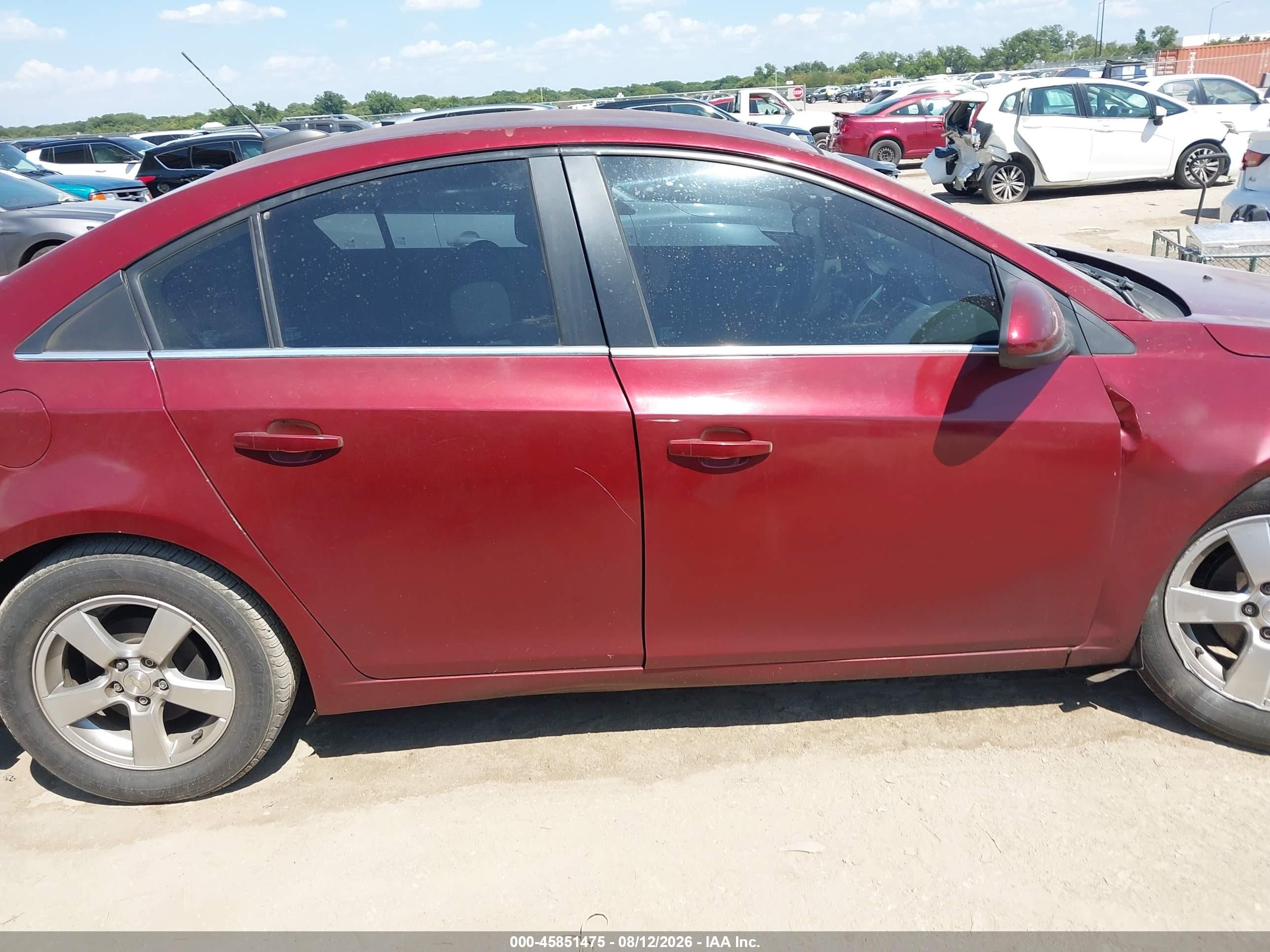 2015 Chevrolet Cruze 1lt Auto Red vin: 1G1PC5SB5F7162507