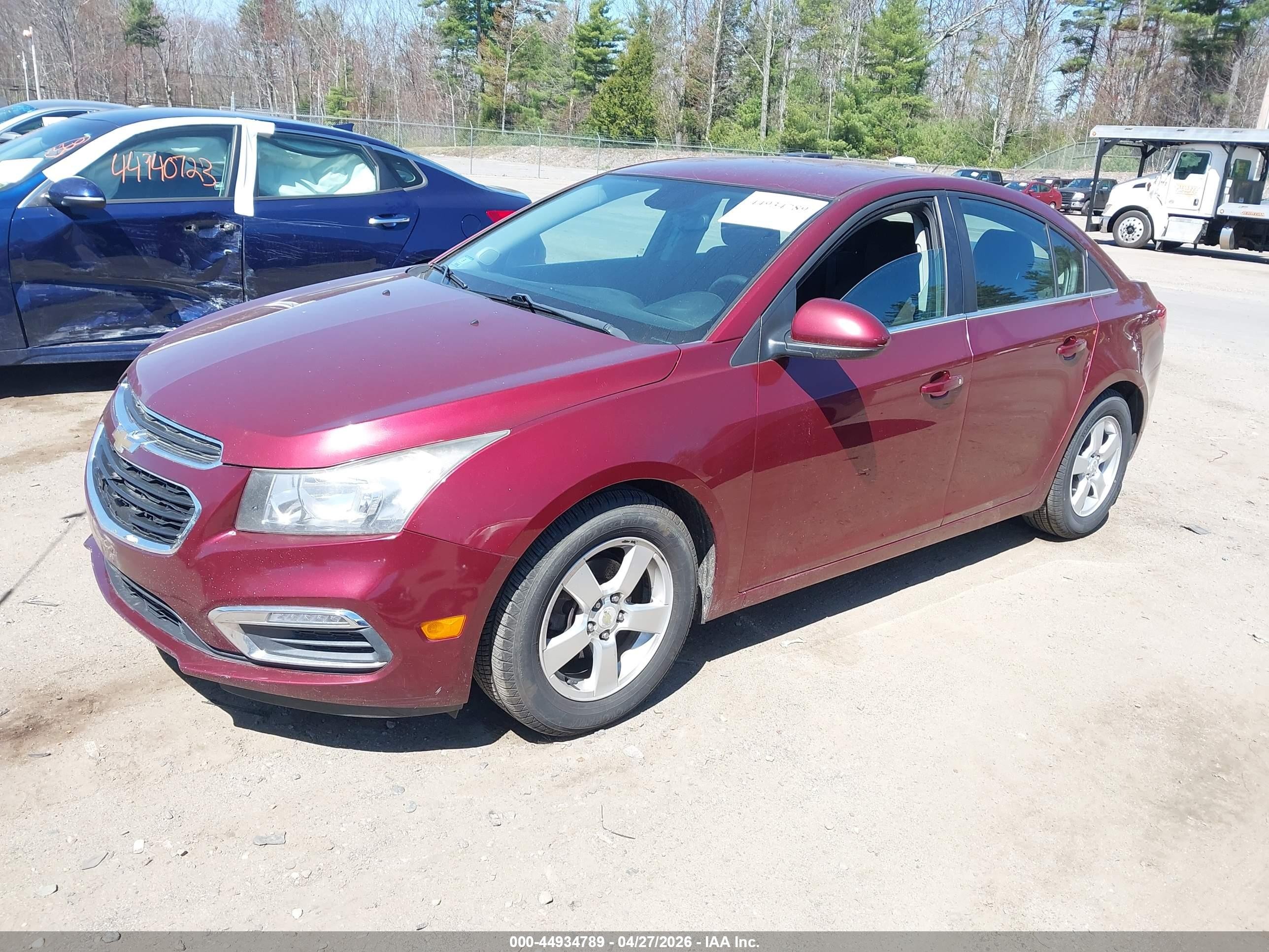 2015 Chevrolet Cruze 1lt Auto Red vin: 1G1PC5SB5F7174513