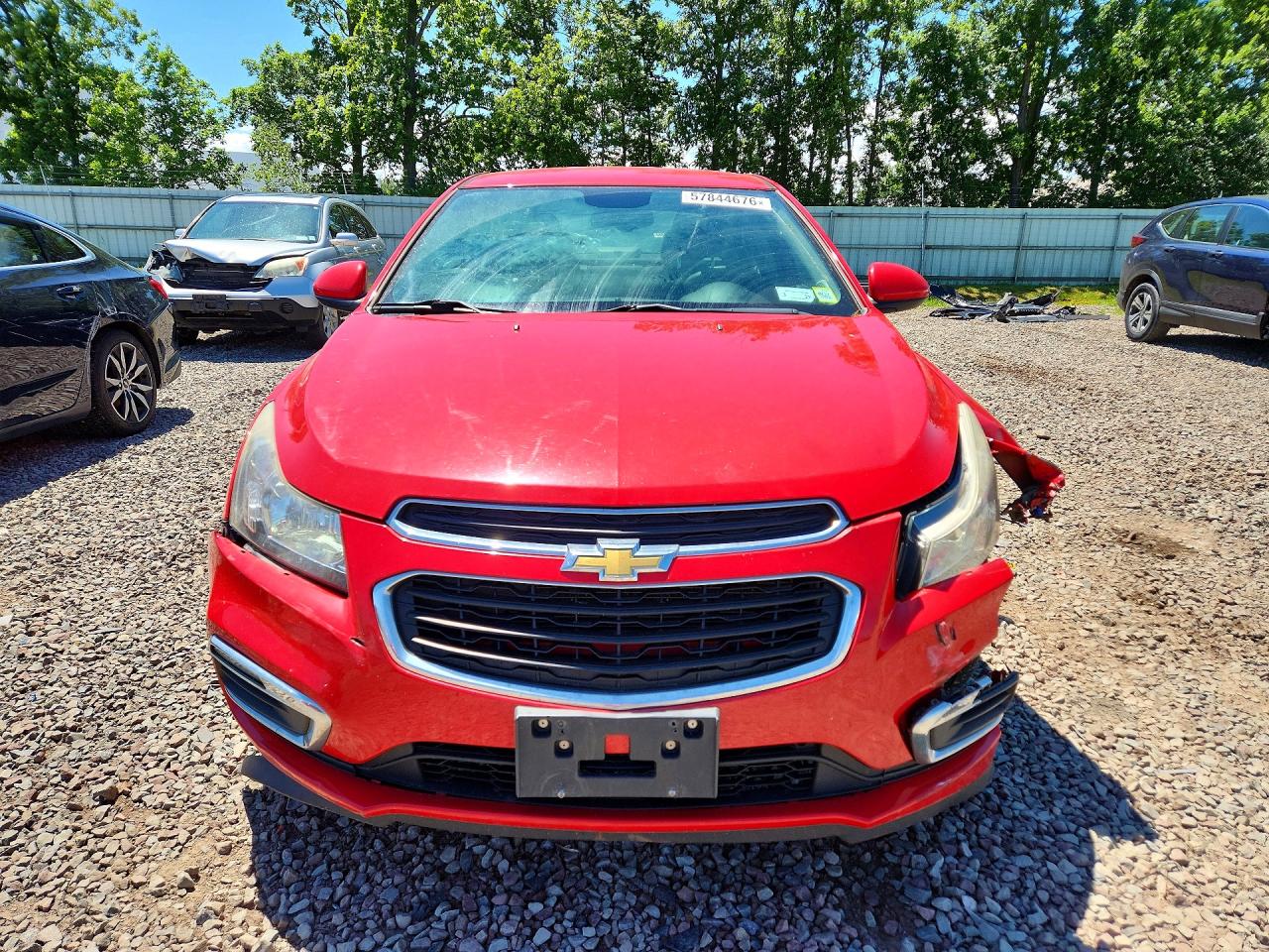 2015 Chevrolet Cruze Lt Red vin: 1G1PC5SB5F7210734