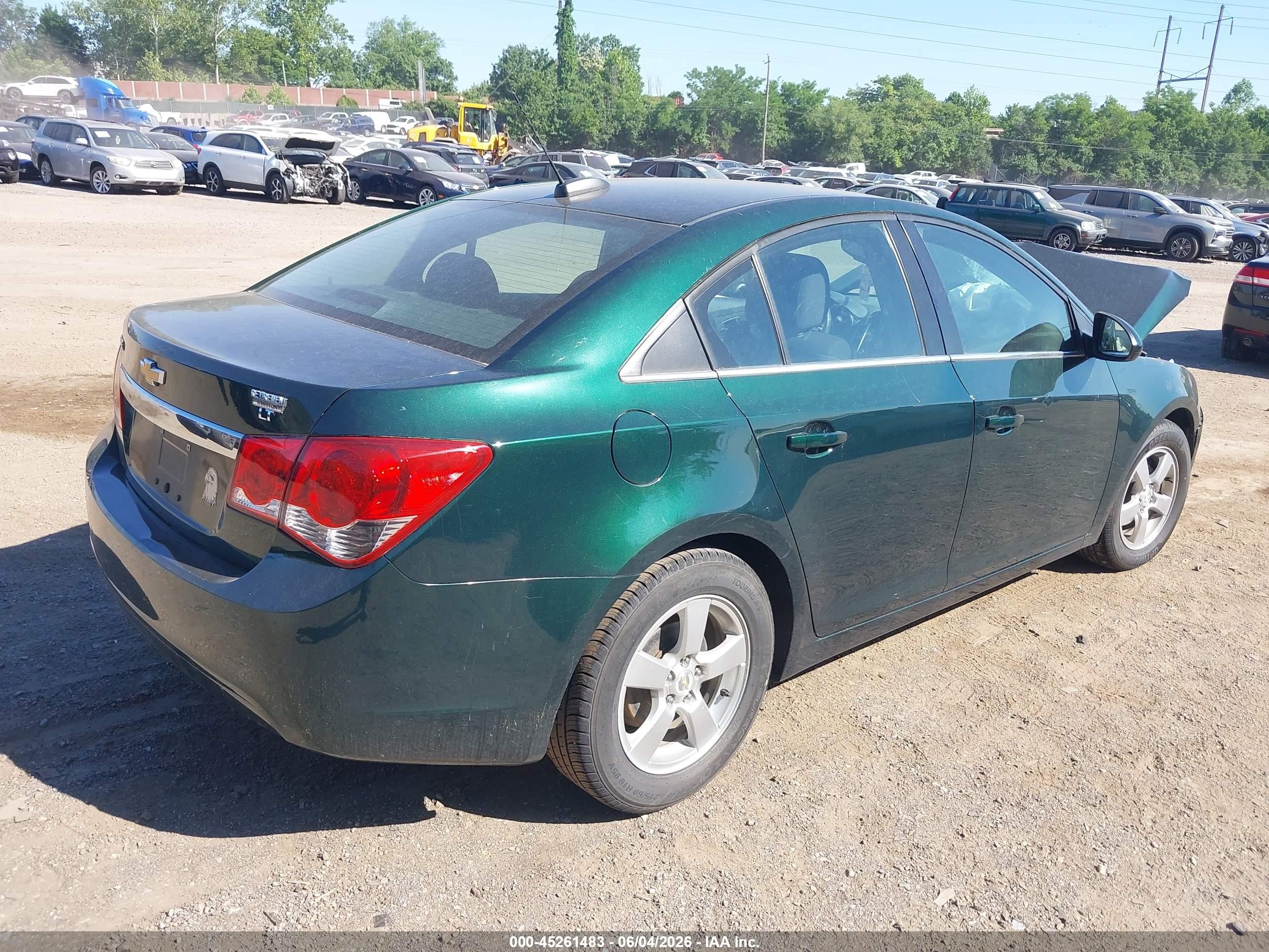 2015 Chevrolet Cruze 1lt Auto Green vin: 1G1PC5SB5F7246570
