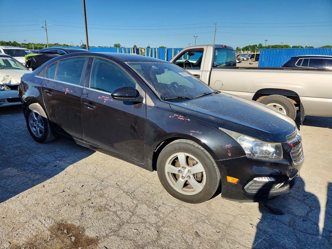 2015 Chevrolet Cruze Lt Black vin: 1G1PC5SB5F7275227