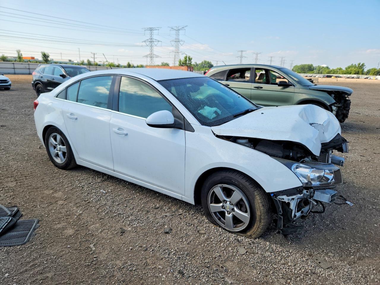2015 Chevrolet Cruze Lt White vin: 1G1PC5SB5F7283523
