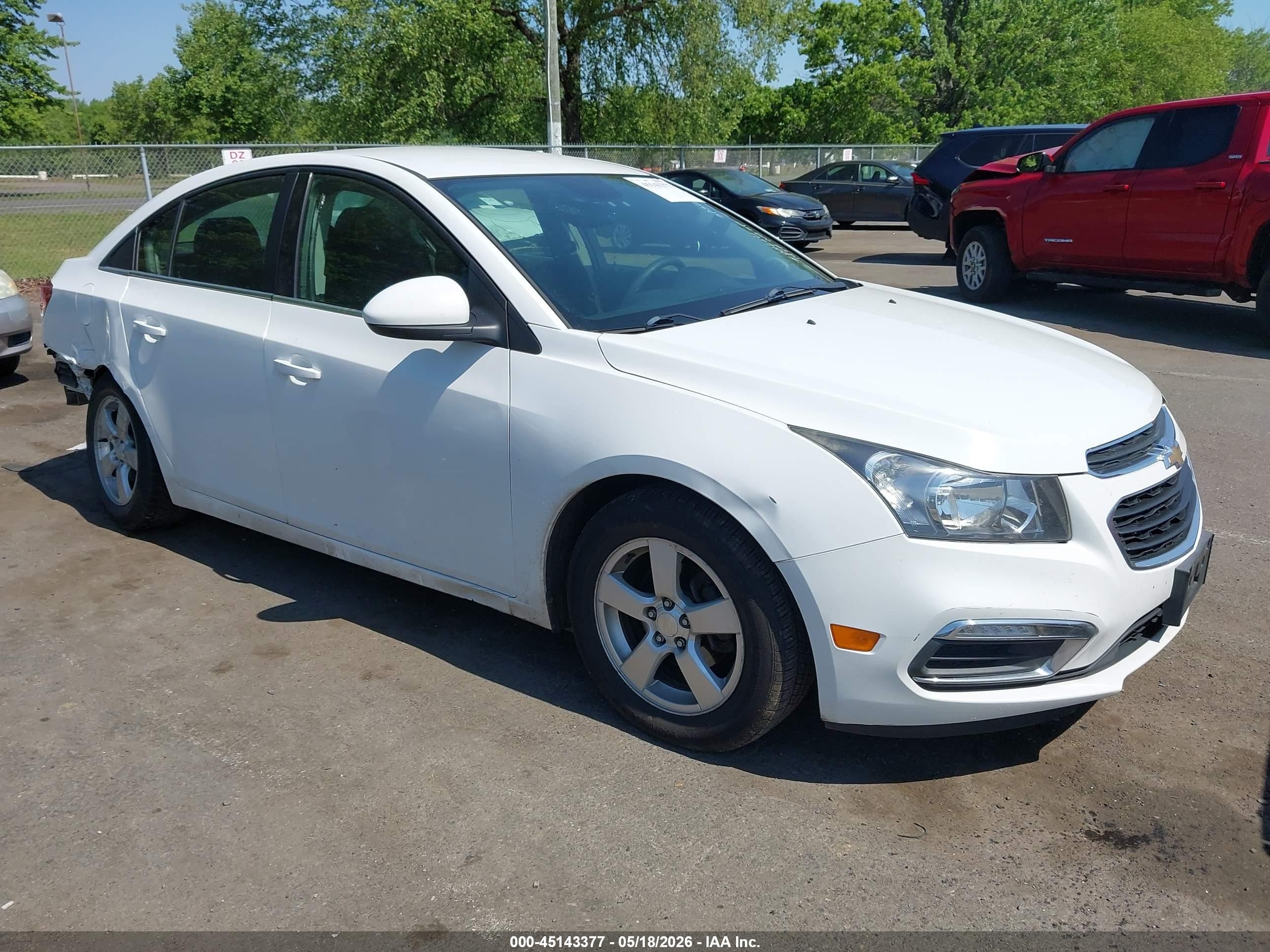 2015 Chevrolet Cruze 1lt Auto White vin: 1G1PC5SB5F7293341