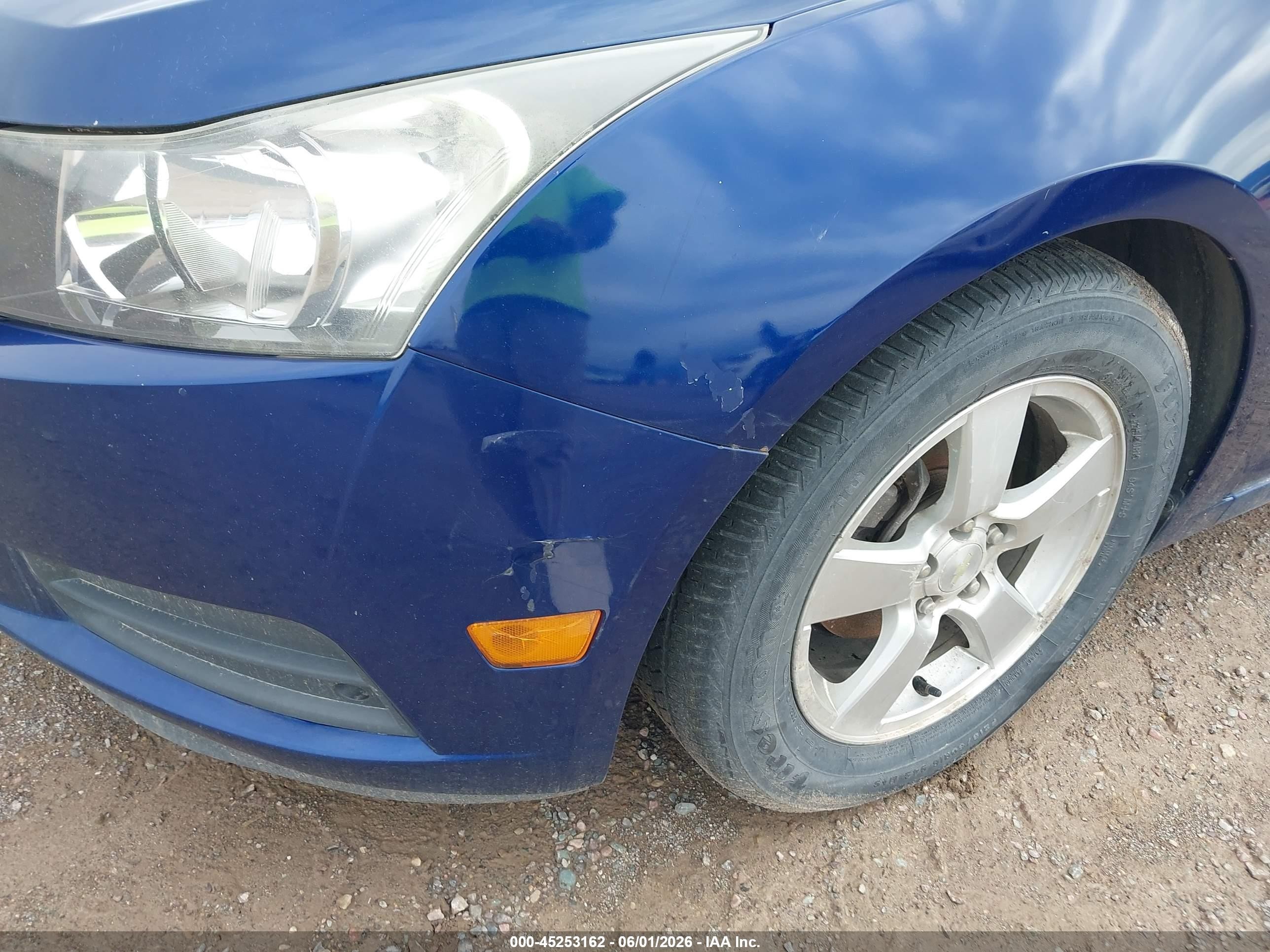 2013 Chevrolet Cruze 1lt Auto Blue vin: 1G1PC5SB6D7109862