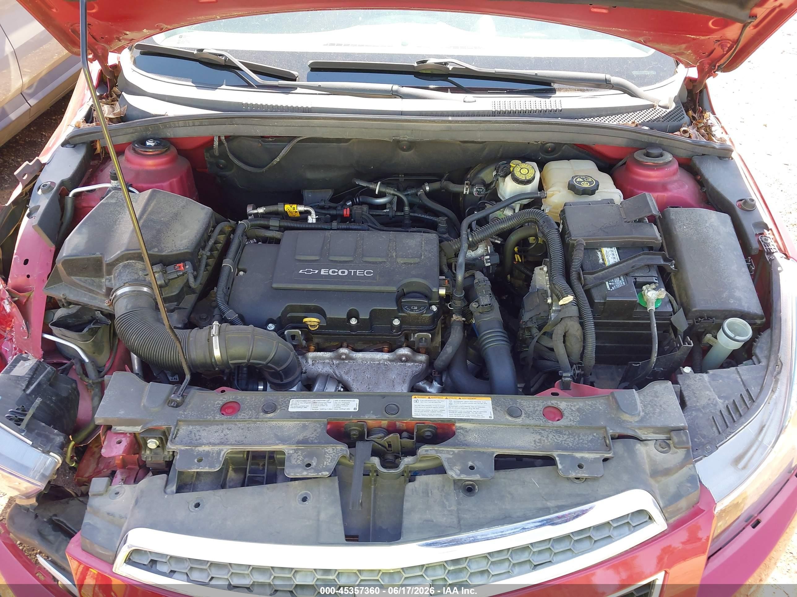 2013 Chevrolet Cruze 1lt Auto Red vin: 1G1PC5SB6D7143431