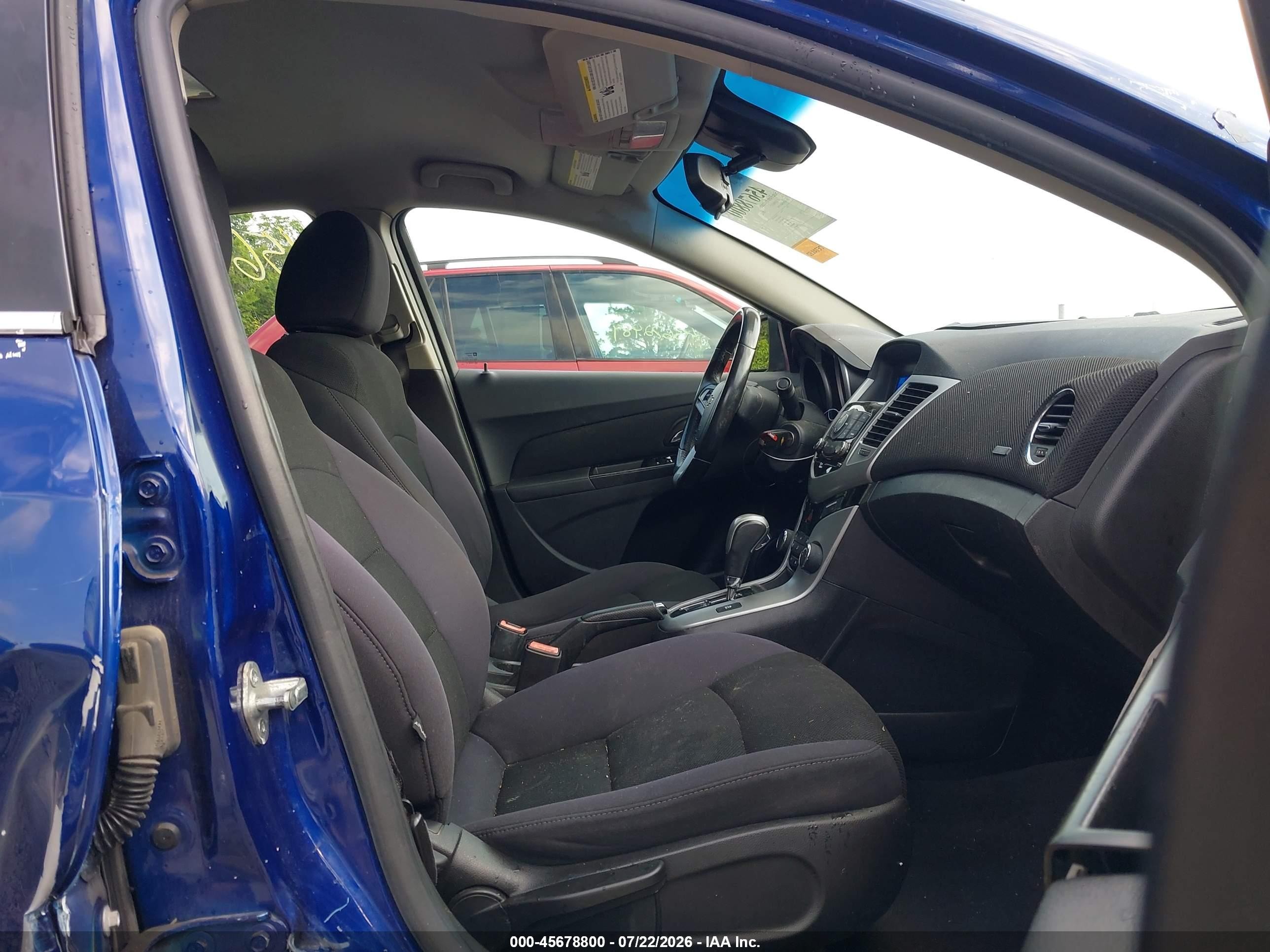 2013 Chevrolet Cruze 1lt Auto Blue vin: 1G1PC5SB6D7171956