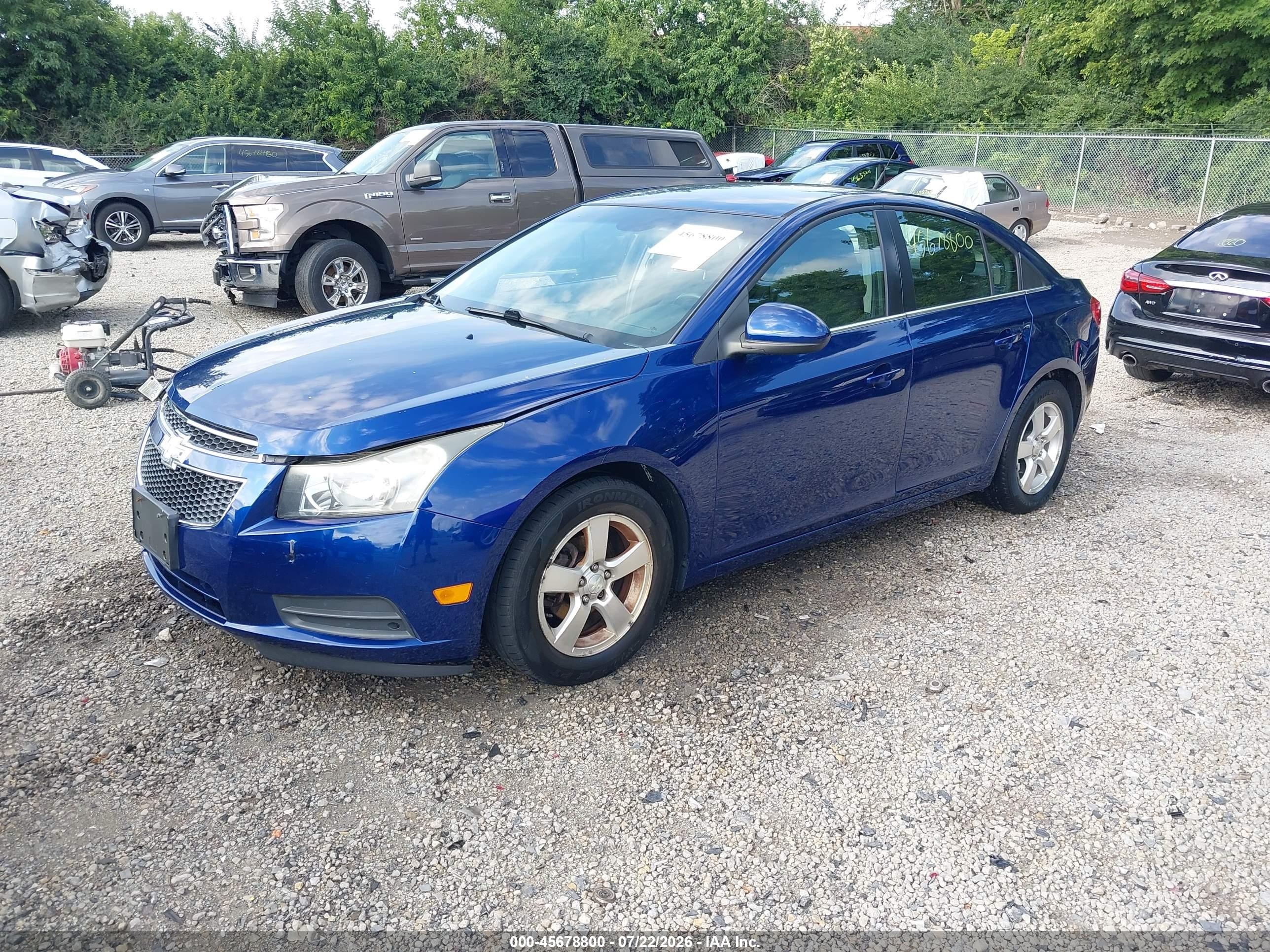 2013 Chevrolet Cruze 1lt Auto Blue vin: 1G1PC5SB6D7171956