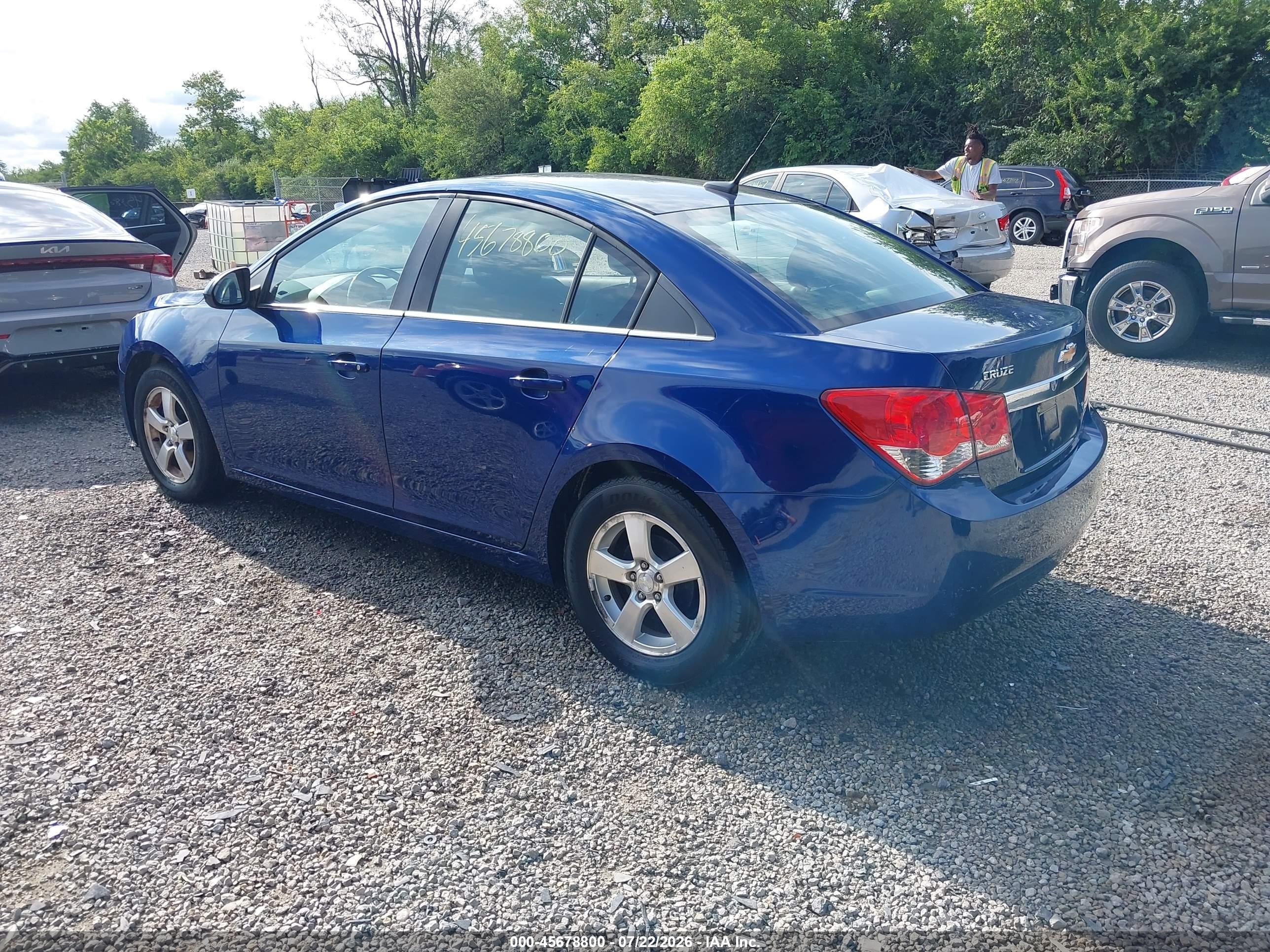 2013 Chevrolet Cruze 1lt Auto Blue vin: 1G1PC5SB6D7171956