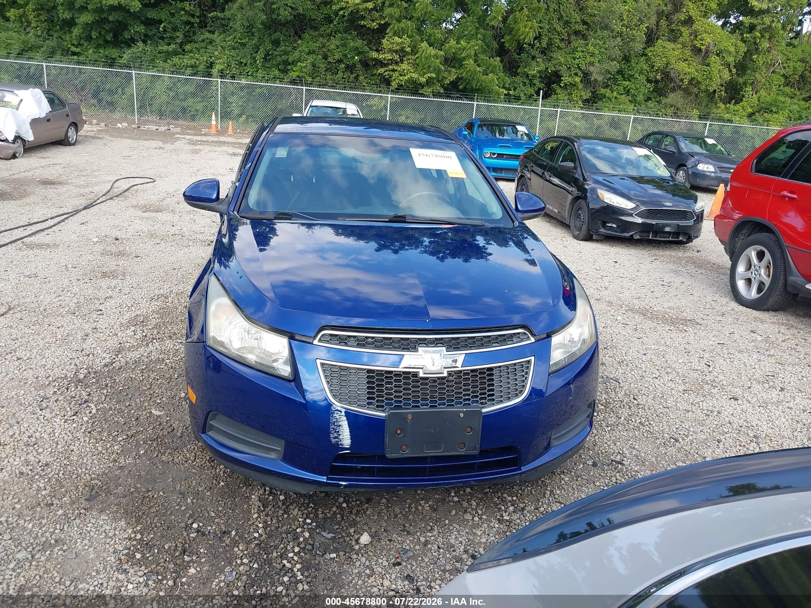 2013 Chevrolet Cruze 1lt Auto Blue vin: 1G1PC5SB6D7171956