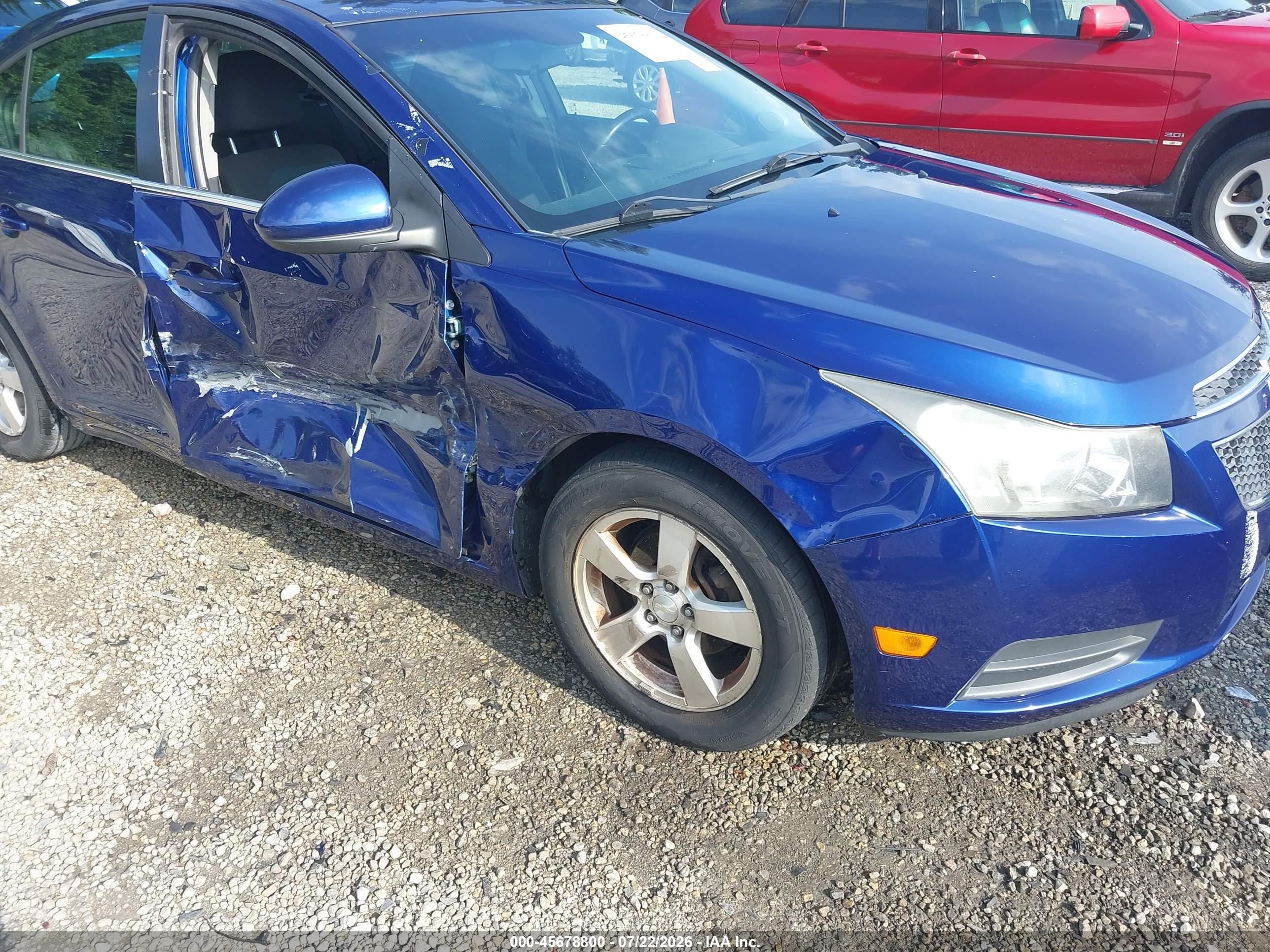 2013 Chevrolet Cruze 1lt Auto Blue vin: 1G1PC5SB6D7171956