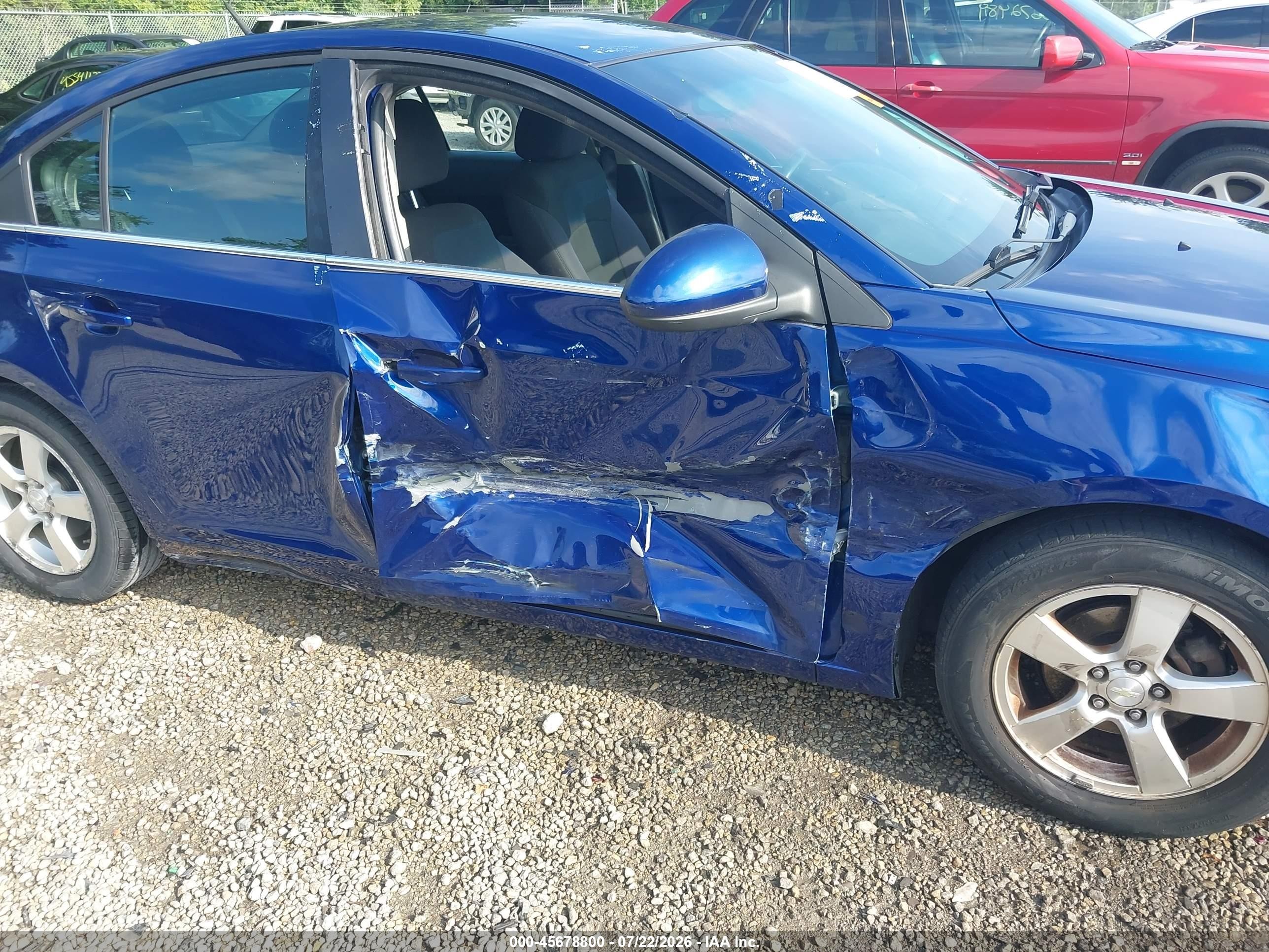 2013 Chevrolet Cruze 1lt Auto Blue vin: 1G1PC5SB6D7171956