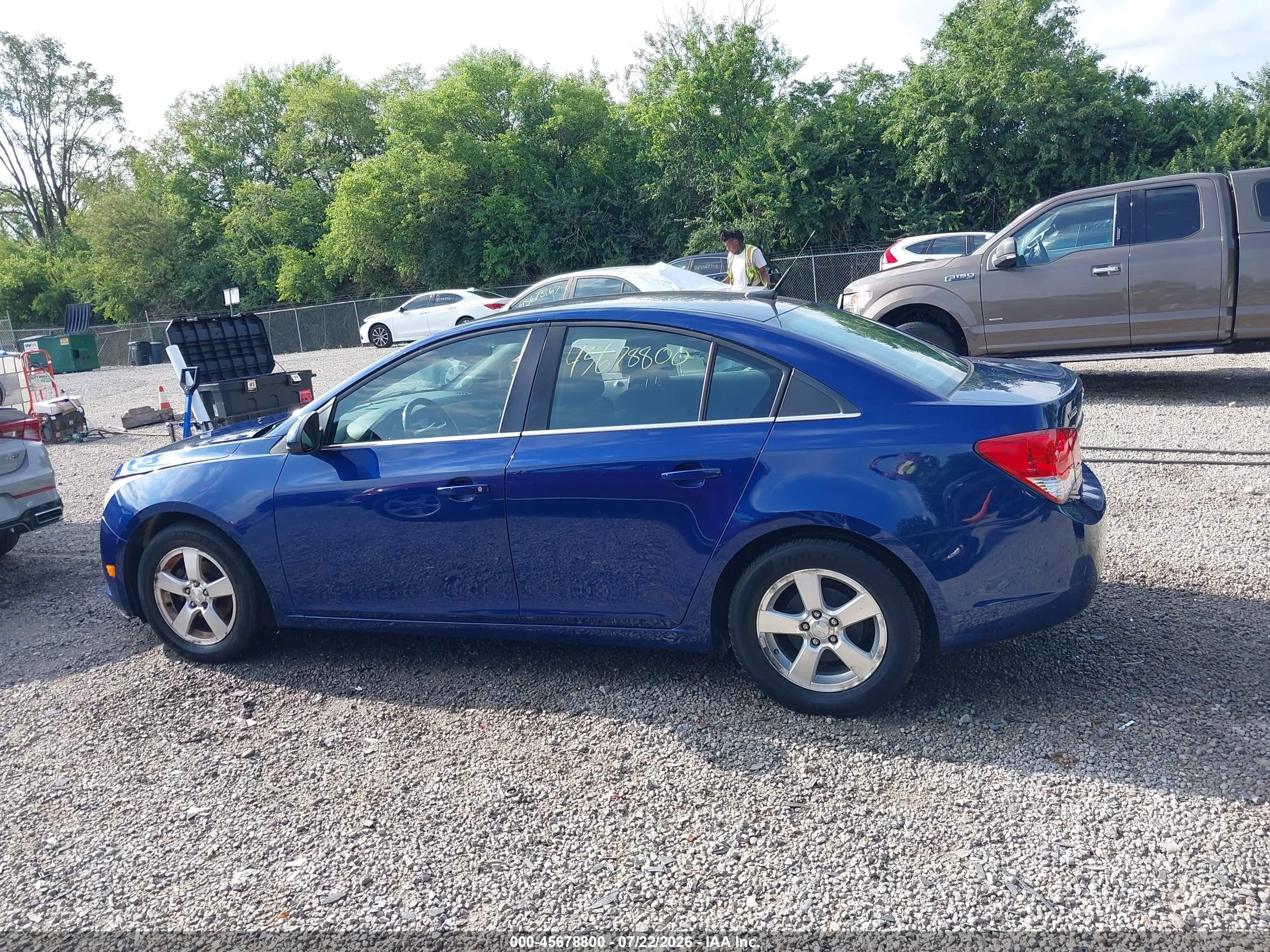 2013 Chevrolet Cruze 1lt Auto Blue vin: 1G1PC5SB6D7171956