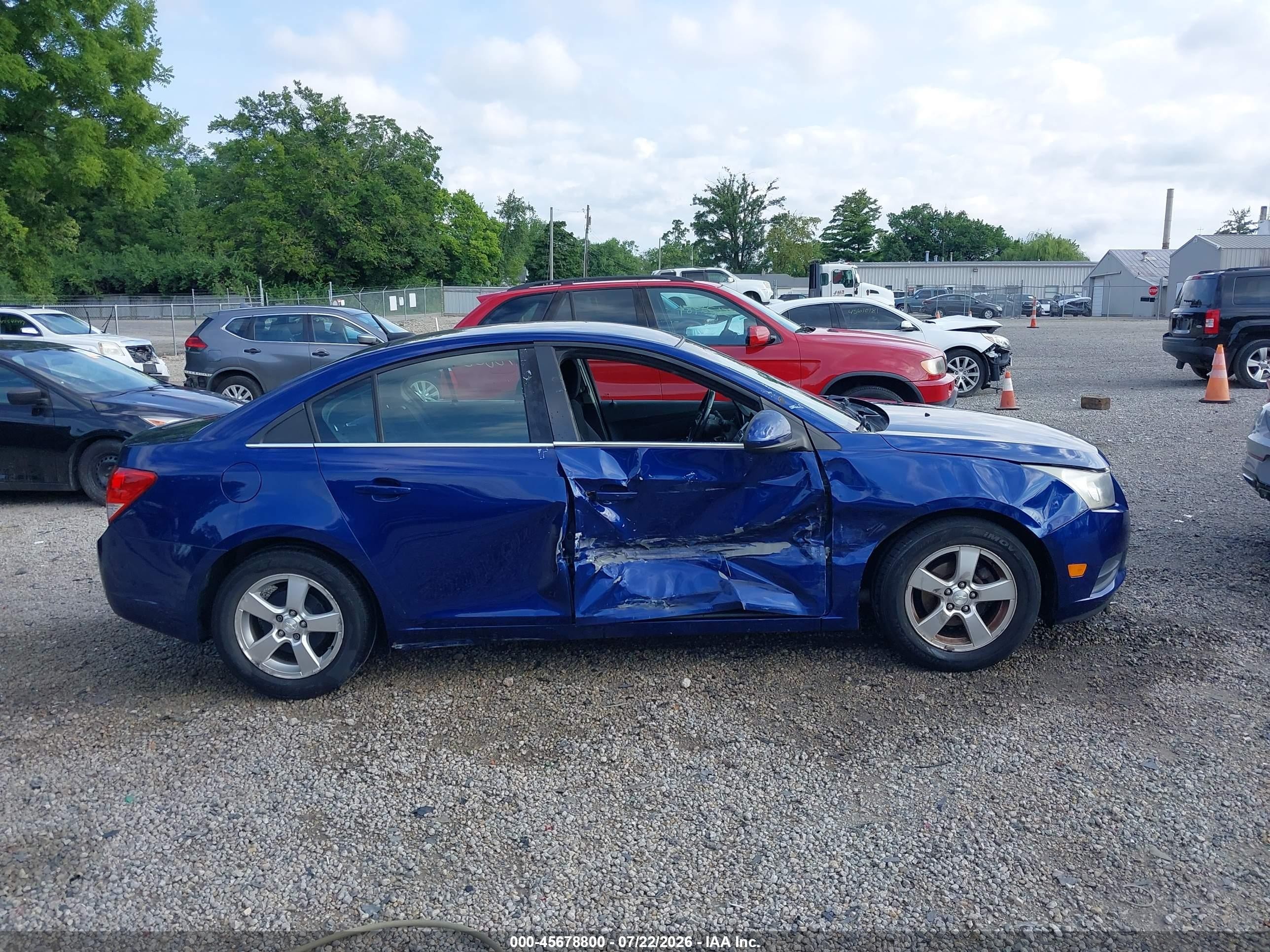 2013 Chevrolet Cruze 1lt Auto Blue vin: 1G1PC5SB6D7171956