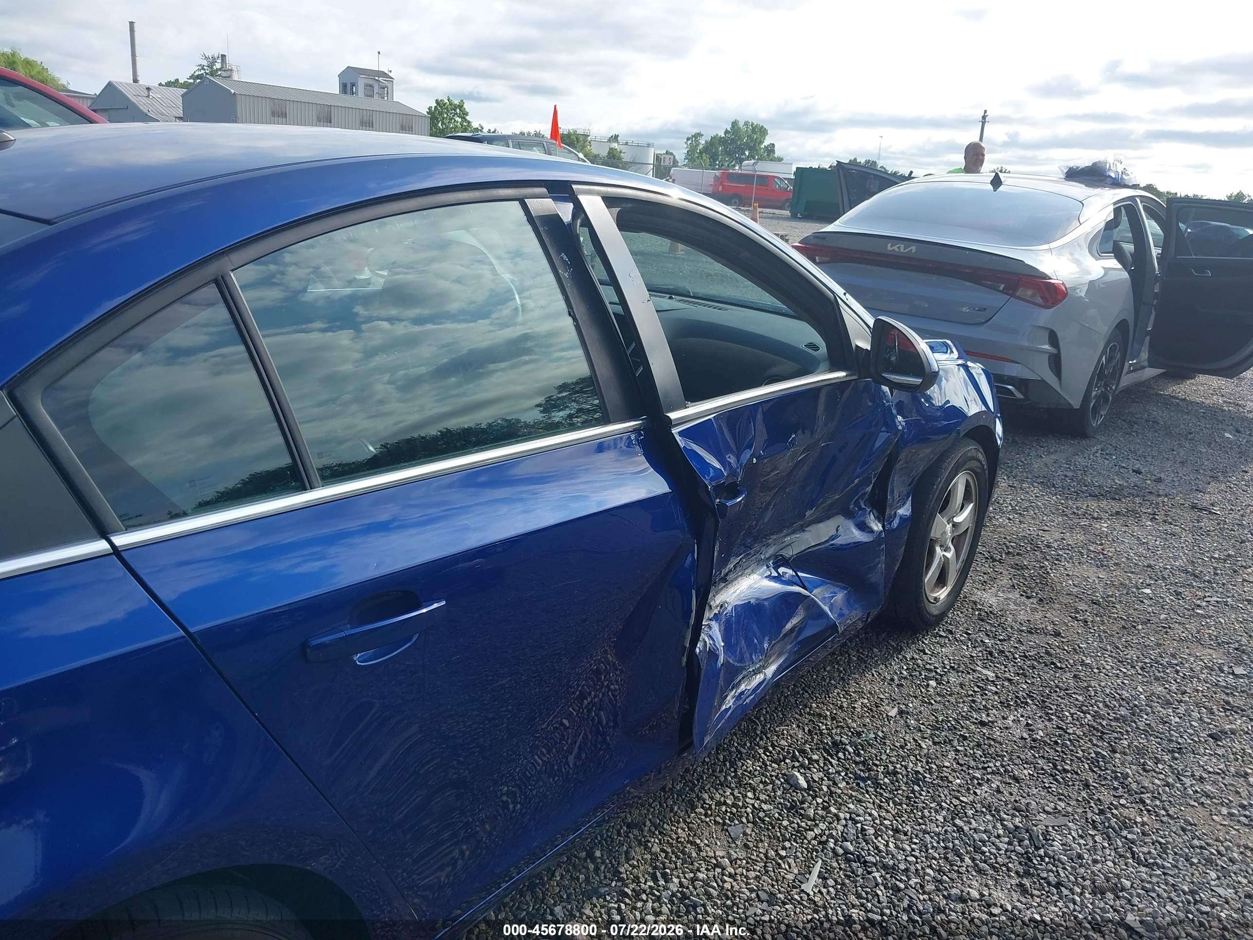 2013 Chevrolet Cruze 1lt Auto Blue vin: 1G1PC5SB6D7171956