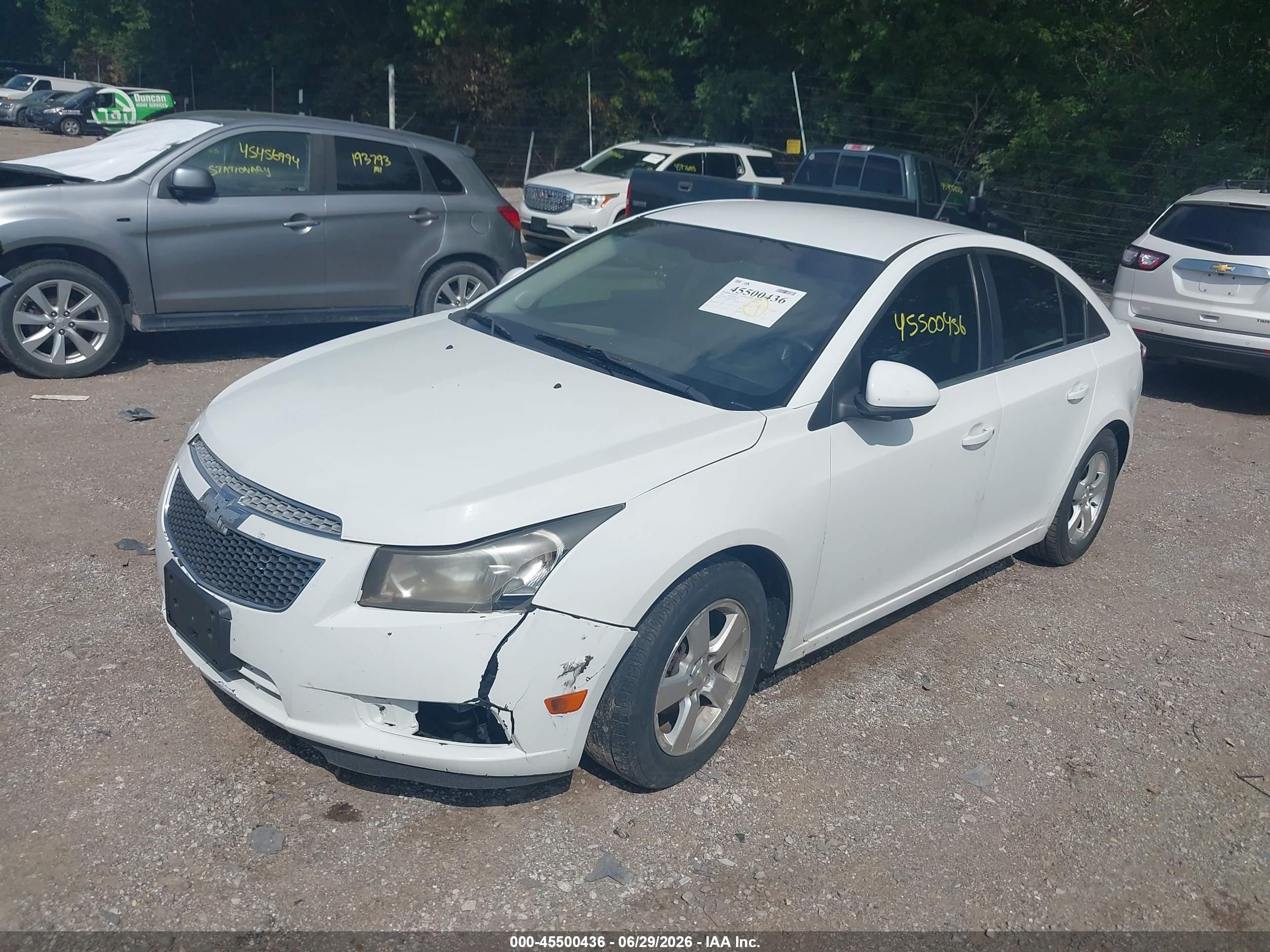 2013 Chevrolet Cruze 1lt Auto White vin: 1G1PC5SB6D7181161