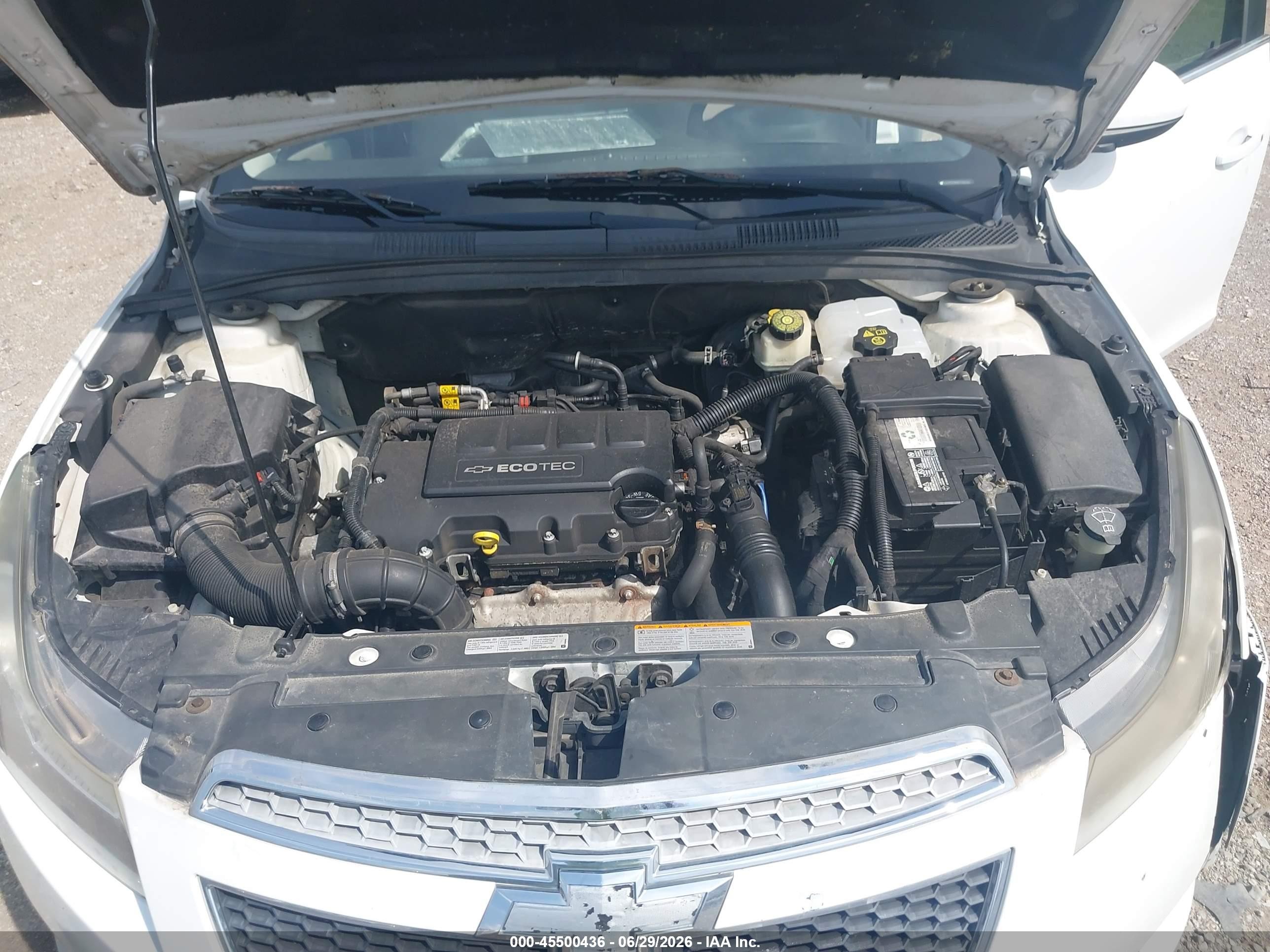2013 Chevrolet Cruze 1lt Auto White vin: 1G1PC5SB6D7181161
