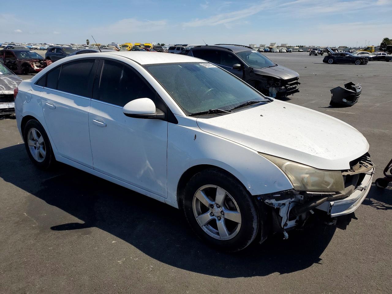 2013 Chevrolet Cruze Lt White vin: 1G1PC5SB6D7195433