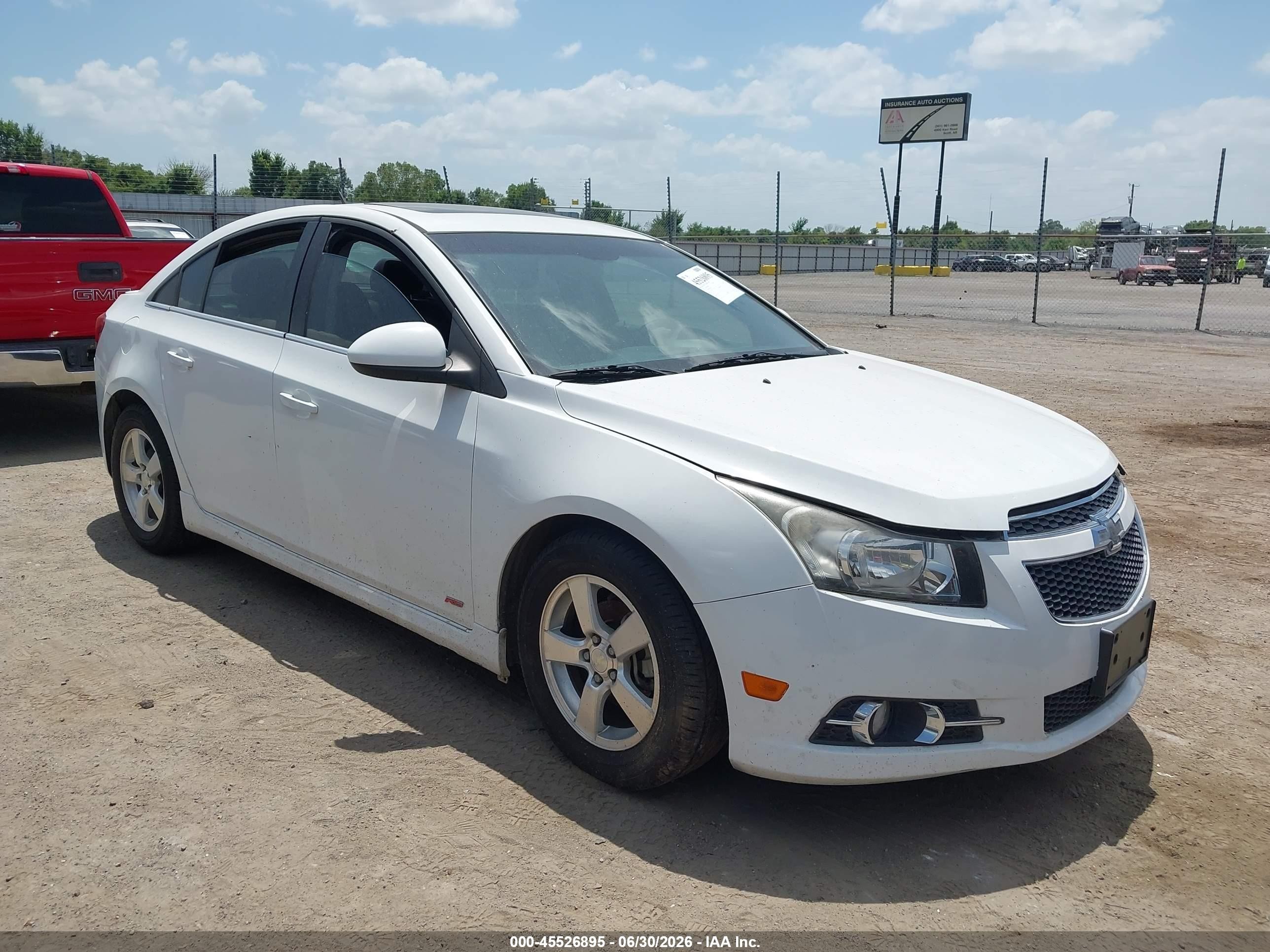 2013 Chevrolet Cruze 1lt Auto White vin: 1G1PC5SB6D7220038