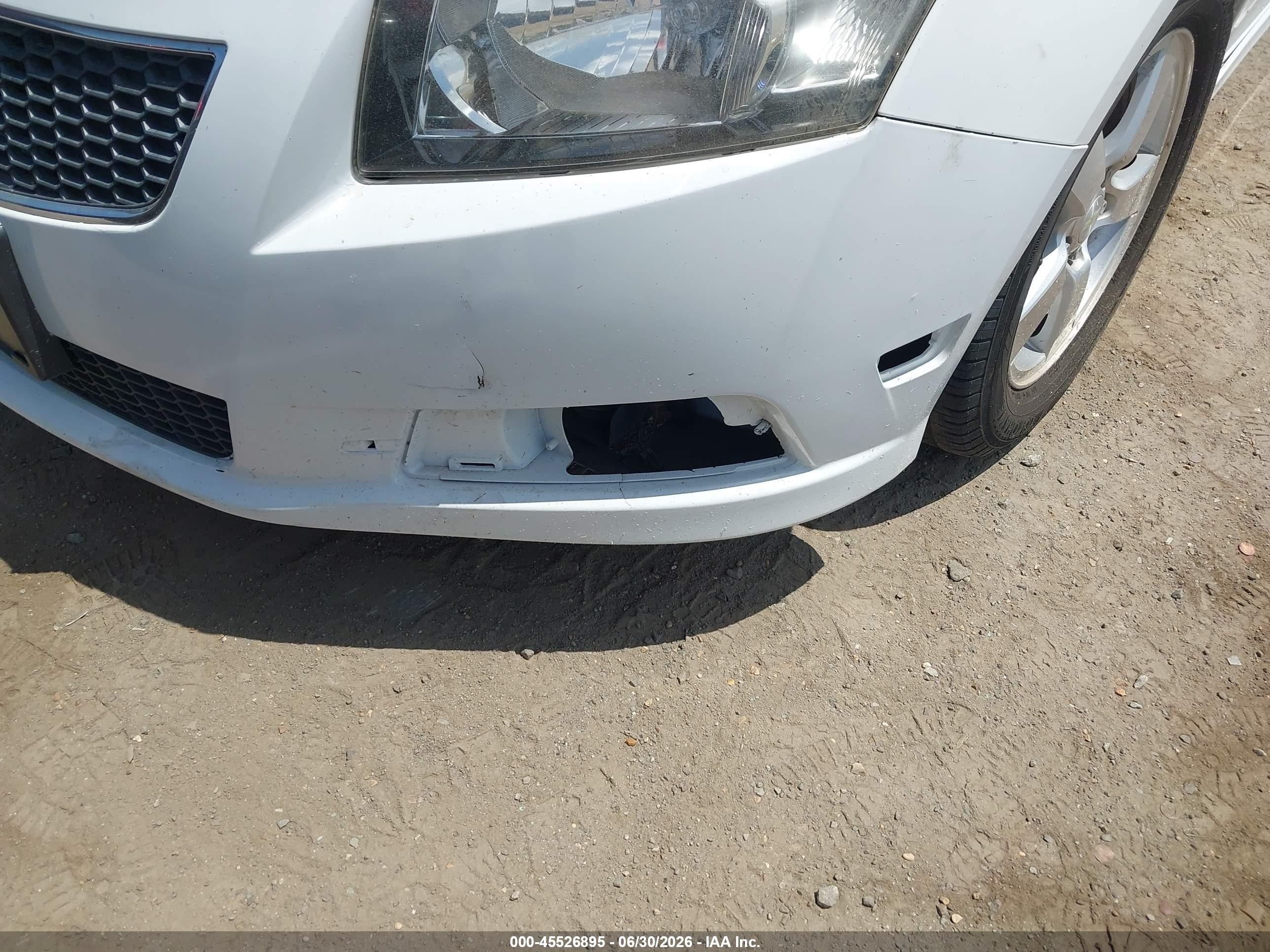 2013 Chevrolet Cruze 1lt Auto White vin: 1G1PC5SB6D7220038