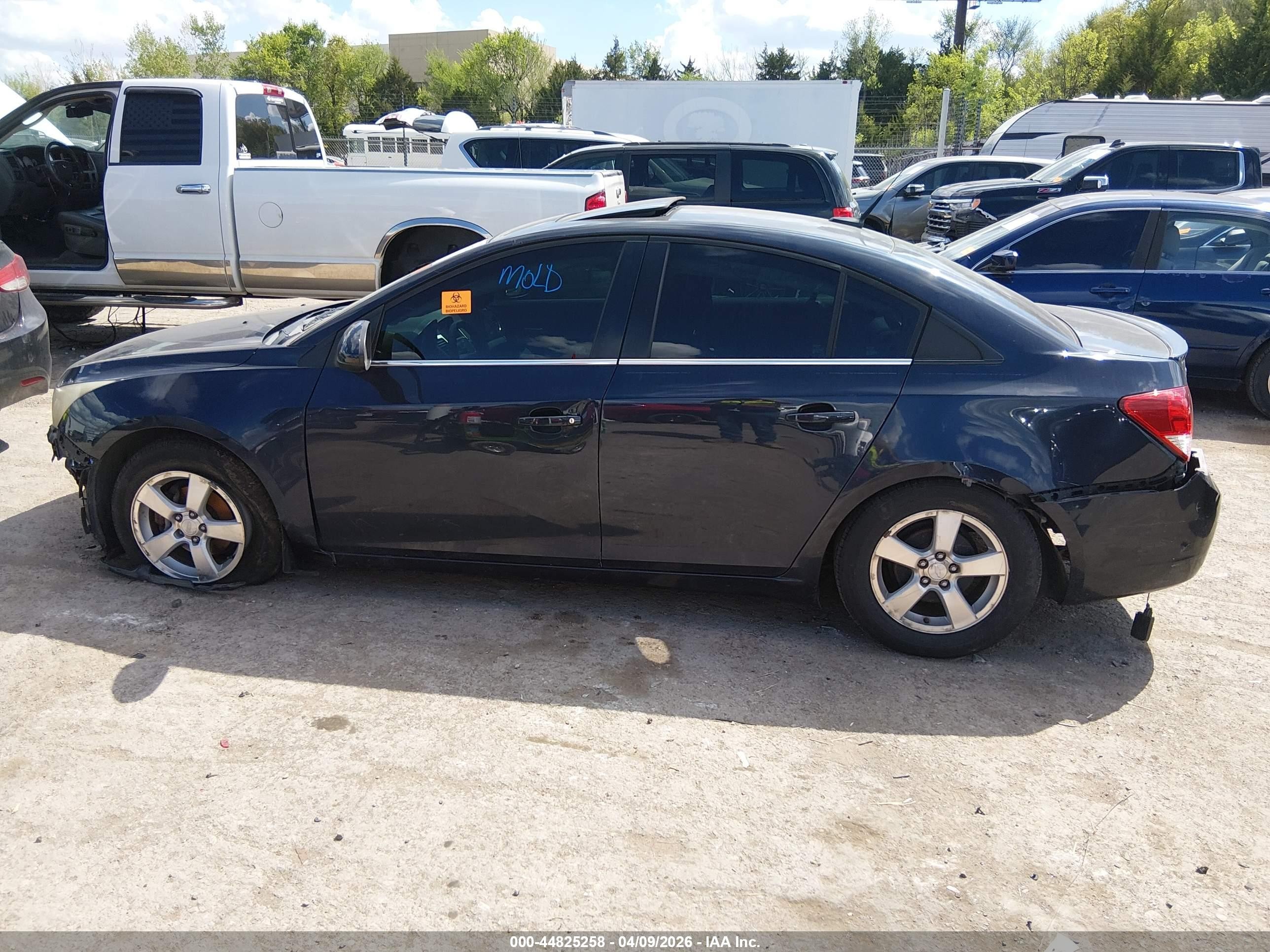 2013 Chevrolet Cruze 1lt Auto Black vin: 1G1PC5SB6D7284161
