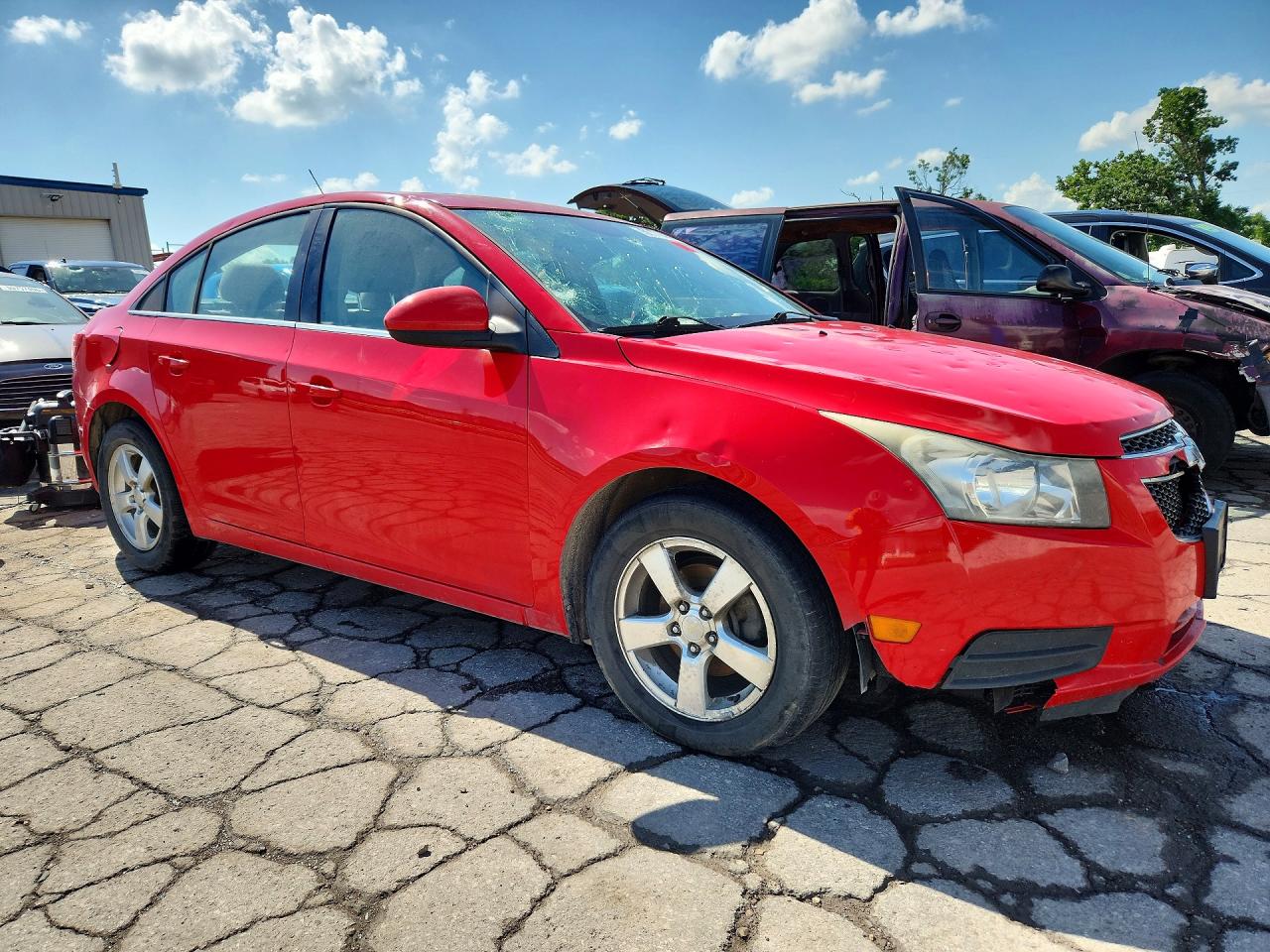 2014 Chevrolet Cruze Lt Red vin: 1G1PC5SB6E7128140