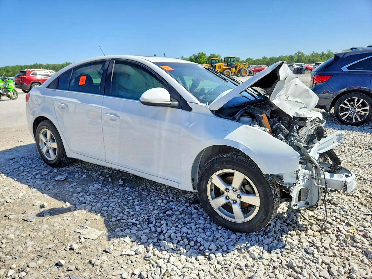 2014 Chevrolet Cruze Lt White vin: 1G1PC5SB6E7178536
