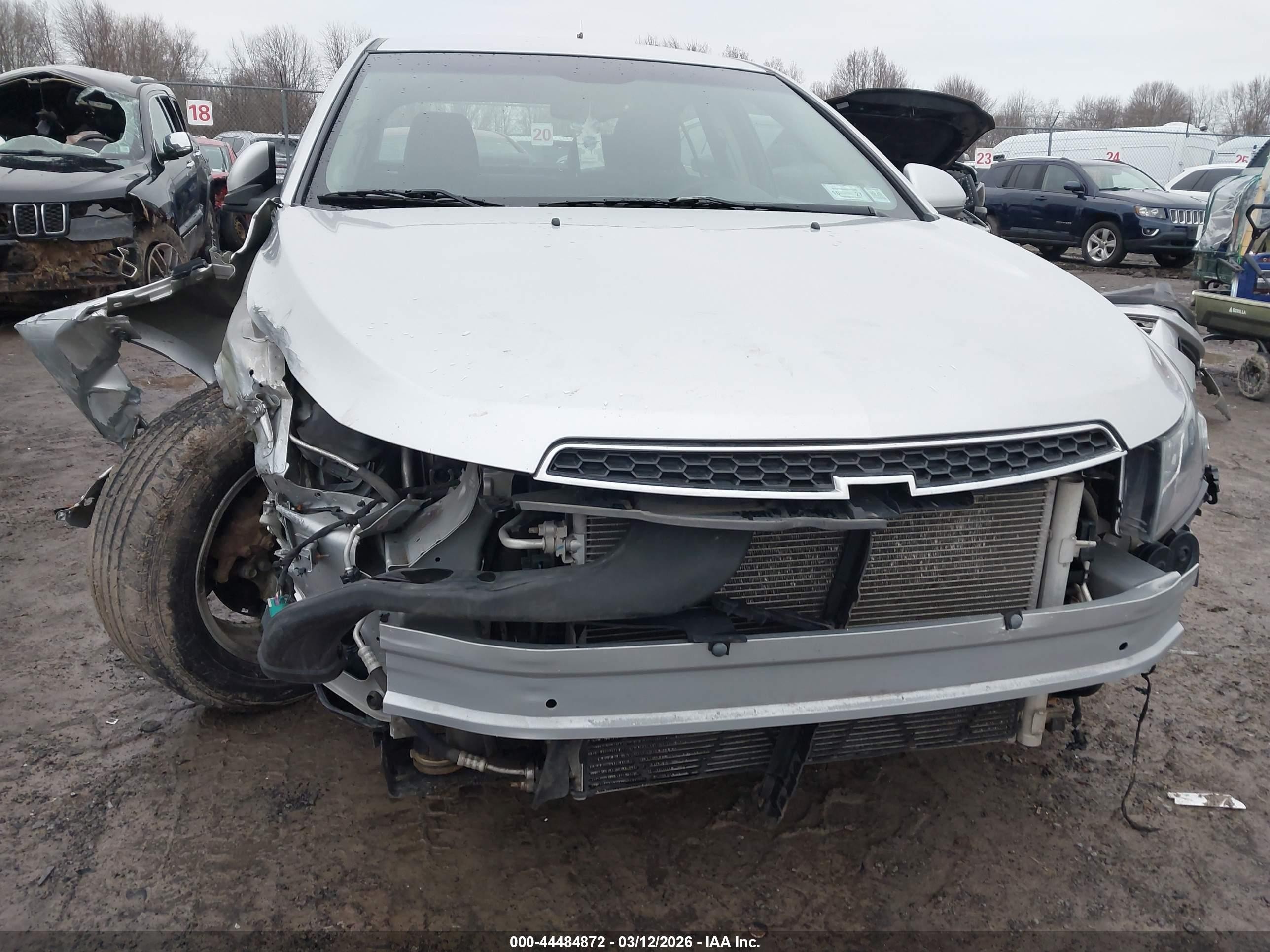 2014 Chevrolet Cruze 1lt Auto Silver vin: 1G1PC5SB6E7187253