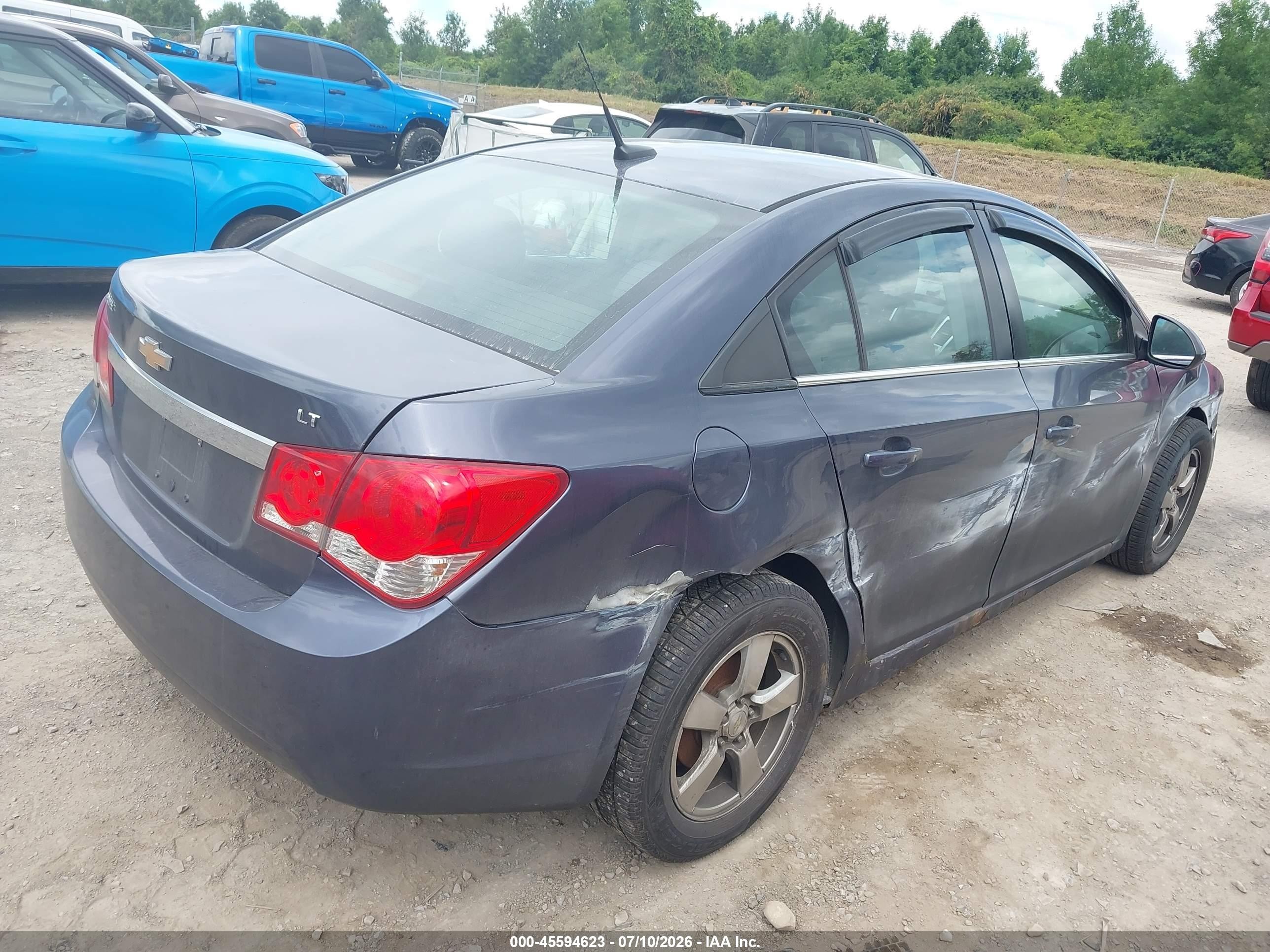 2014 Chevrolet Cruze 1lt Auto Blue vin: 1G1PC5SB6E7188306