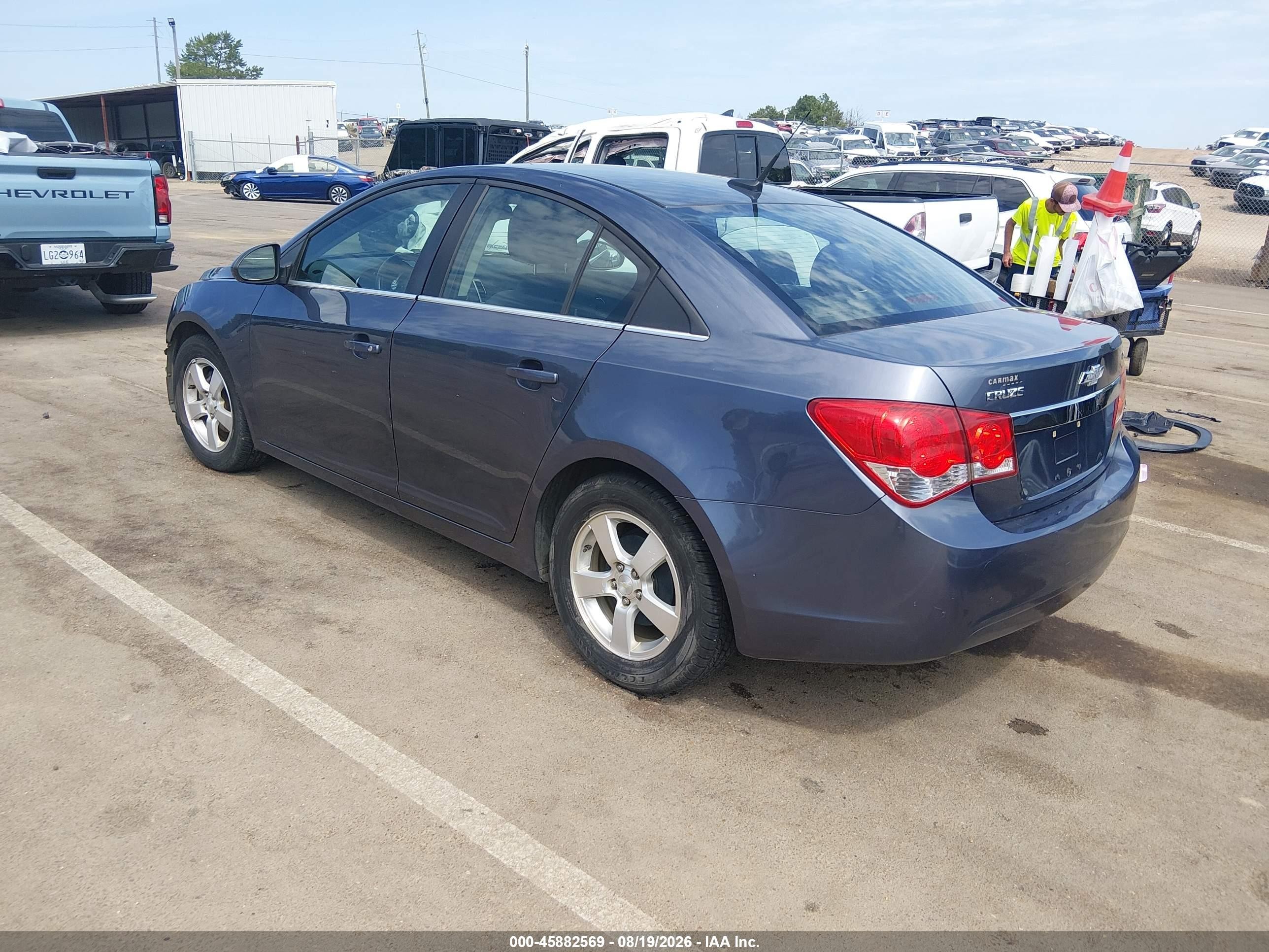 2014 Chevrolet Cruze 1lt Auto Blue vin: 1G1PC5SB6E7232787