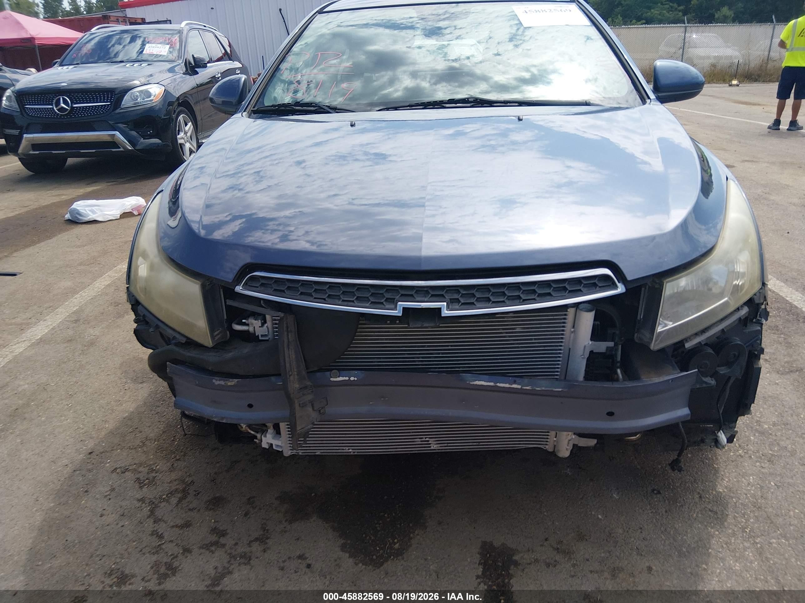 2014 Chevrolet Cruze 1lt Auto Blue vin: 1G1PC5SB6E7232787