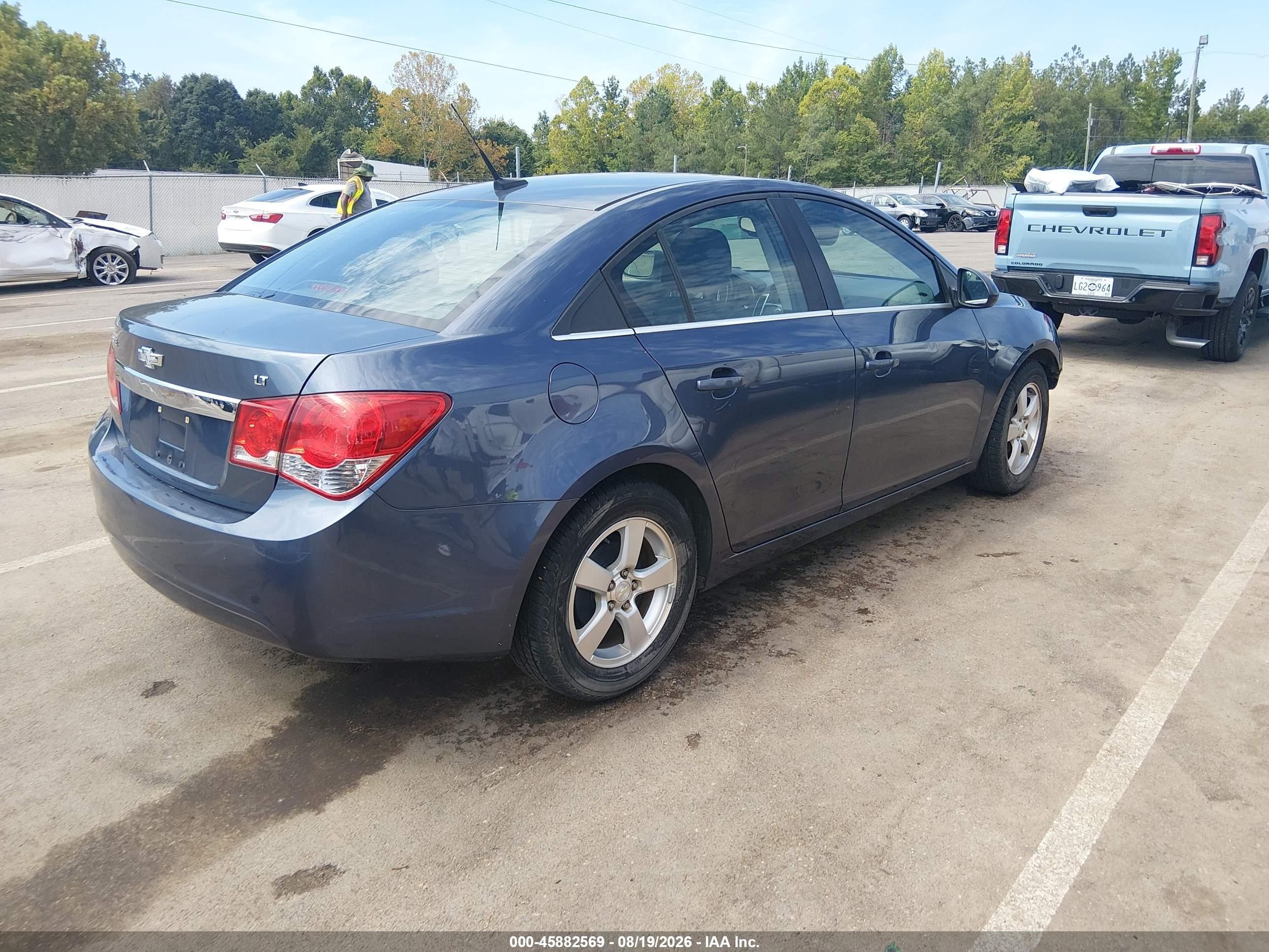 2014 Chevrolet Cruze 1lt Auto Blue vin: 1G1PC5SB6E7232787